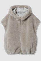 【アルアバイル/allureville】のフェイクミンクファーフーディーBO グレー|ID:prp329100004684728