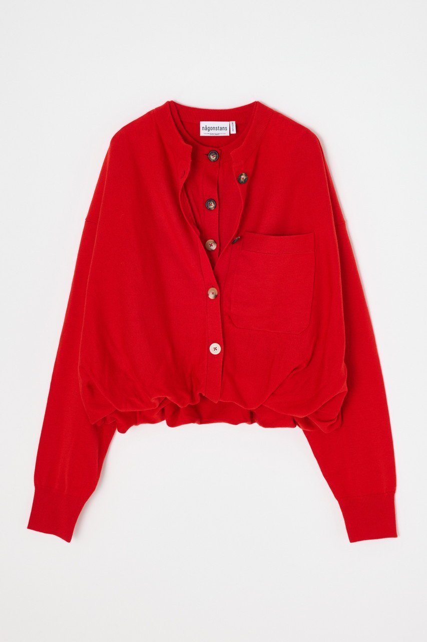 【ナゴンスタンス/nagonstans】のdouble-front cardigan カーディガン インテリア・キッズ・メンズ・レディースファッション・服の通販 founy(ファニー) 　ファッション　Fashion　レディースファッション　Fashion for Women　トップス・カットソー　Cut & Sew Tops　ニット　Knit Tops & Sweaters　カーディガン・羽織り　Layered Style Cardigans　カーディガン　Cardigan, Knitwear　バルーン　Balloon, Balloon Silhouette　新作・新入荷　New Arrivals / New In　Chili|ID: prp329100004686295 ipo3291000000033840545