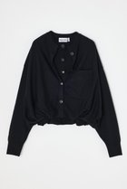 【ナゴンスタンス/nagonstans】のdouble-front cardigan カーディガン 人気、トレンドファッション・服の通販 founy(ファニー) ファッション Fashion レディースファッション Fashion for Women トップス・カットソー Cut & Sew Tops ニット Knit Tops & Sweaters カーディガン・羽織り Layered Style Cardigans カーディガン Cardigan, Knitwear バルーン Balloon, Balloon Silhouette thumbnail Black|ID: prp329100004686295 ipo3291000000036467005