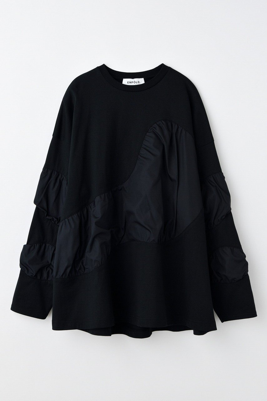 【エンフォルド/ENFOLD】の【9/17 12:00販売開始】PUFF VOLUME LONG SLEEVE T SHIRT シャツ インテリア・キッズ・メンズ・レディースファッション・服の通販 founy(ファニー) 　ファッション　Fashion　レディースファッション　Fashion for Women　トップス・カットソー　Cut & Sew Tops　シャツ・ブラウス・オフィスカジュアル　Elegant Blouses & Button-Ups　ロングTシャツ・Tシャツ　Longline T-Shirts & Tees　カットソー・ベーシックTシャツ　Cut-and-Sewn Tops / Stretch Tees & Basics　スリーブ　Sleeve, Long Sleeve / Short Sleeve　ベビー　Baby, Babywear　ロング　Long, Long-Length　新作・新入荷　New Arrivals / New In　ブラック|ID: prp329100004686300 ipo3291000000033840572