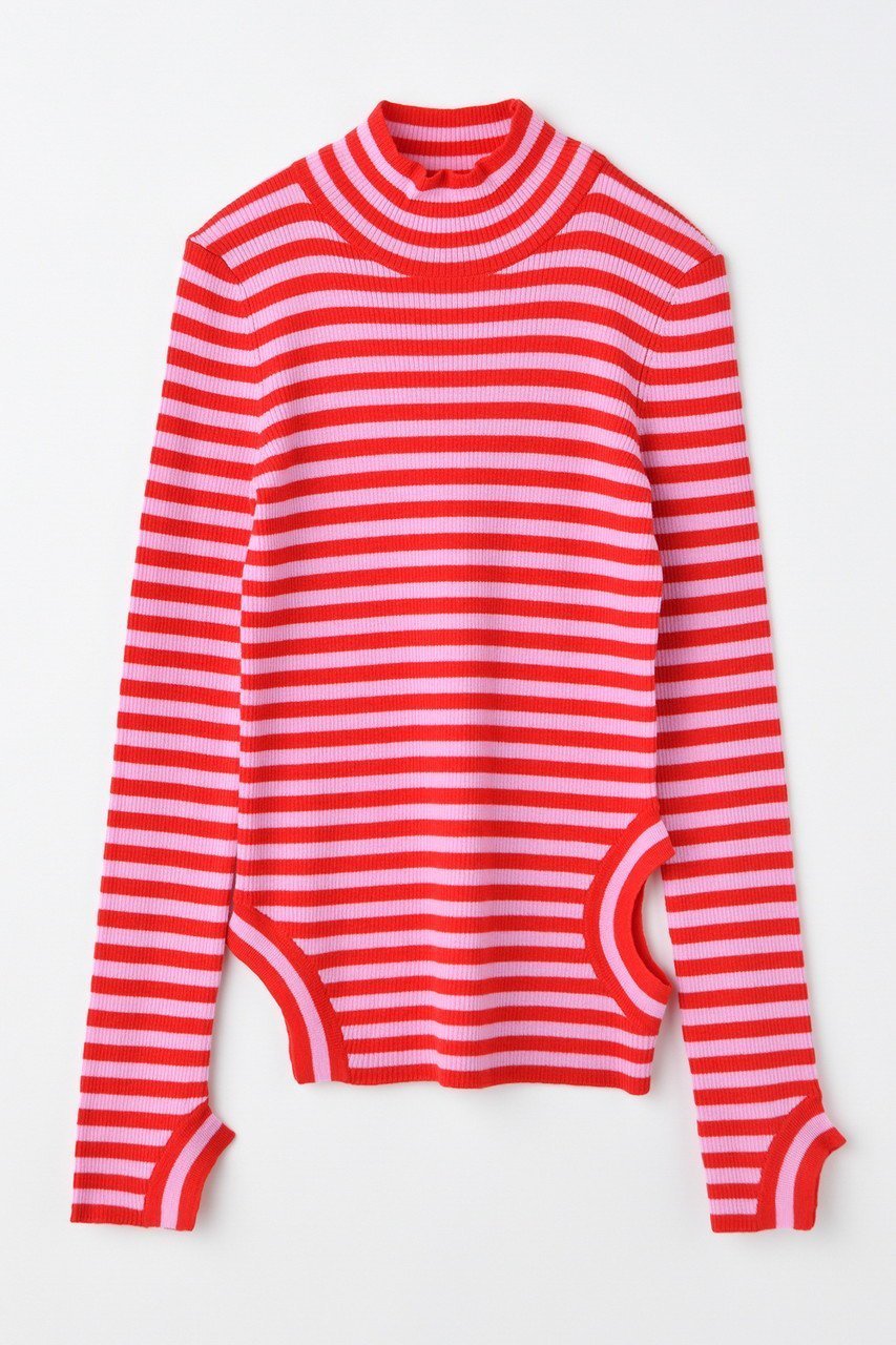 【エンフォルド/ENFOLD】の【9/17 12:00販売開始】NECK HOLE PULLOVER プルオーバー 人気、トレンドファッション・服の通販 founy(ファニー) 　ファッション　Fashion　レディースファッション　Fashion for Women　トップス・カットソー　Cut & Sew Tops　ニット　Knit Tops & Sweaters　カジュアルプルオーバー・ニットトップス　Pullovers & Knit Tops / Casual Pullovers　アシンメトリー　Asymmetrical Style　インナー　Innerwear　ハイネック　High Neck, Mock Neck　ボーダー　Border, Stripe　新作・新入荷　New Arrivals / New In　 other-1|ID: prp329100004686304 ipo3291000000033840589