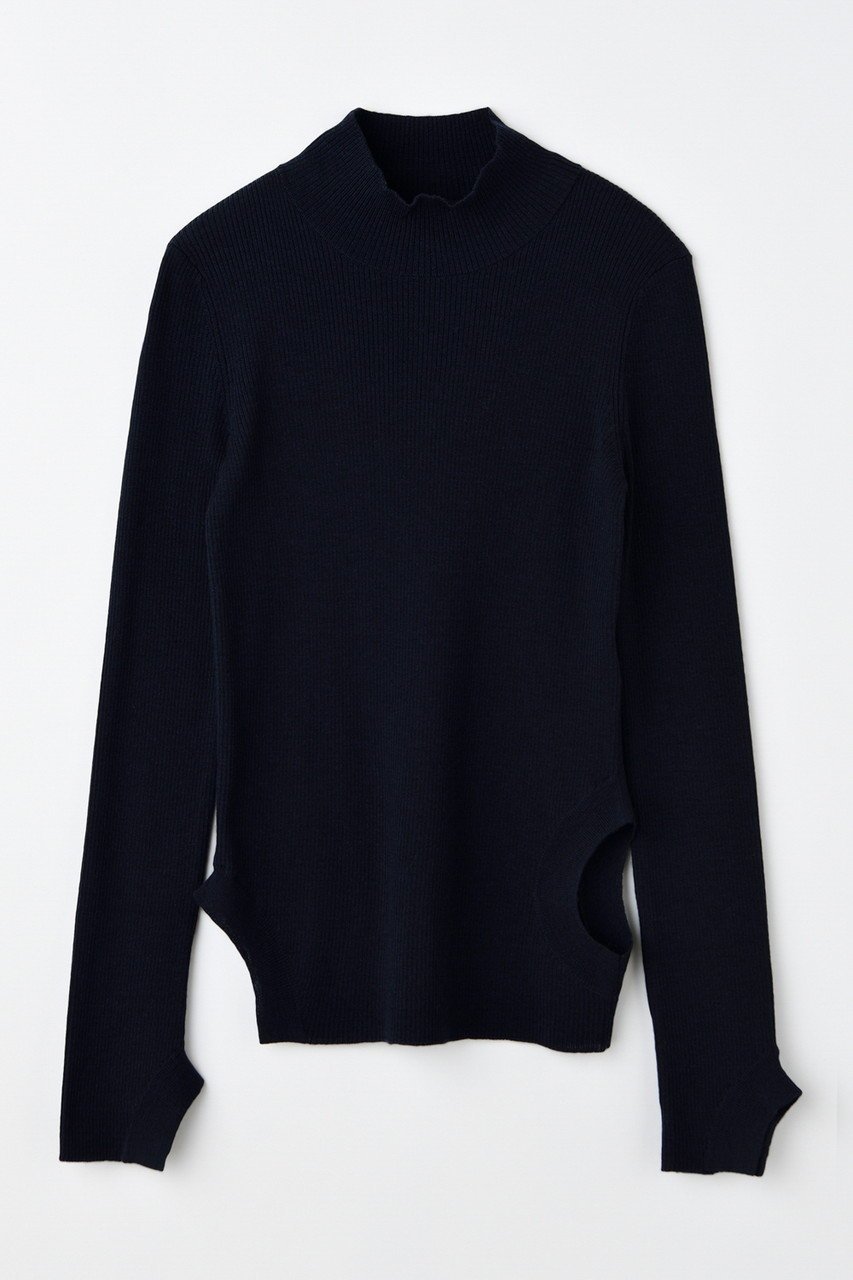 【エンフォルド/ENFOLD】の【9/17 12:00販売開始】NECK HOLE PULLOVER プルオーバー インテリア・キッズ・メンズ・レディースファッション・服の通販 founy(ファニー) 　ファッション　Fashion　レディースファッション　Fashion for Women　トップス・カットソー　Cut & Sew Tops　ニット　Knit Tops & Sweaters　カジュアルプルオーバー・ニットトップス　Pullovers & Knit Tops / Casual Pullovers　アシンメトリー　Asymmetrical Style　インナー　Innerwear　ハイネック　High Neck, Mock Neck　ボーダー　Border, Stripe　新作・新入荷　New Arrivals / New In　ダークネイビー|ID: prp329100004686304 ipo3291000000033840591