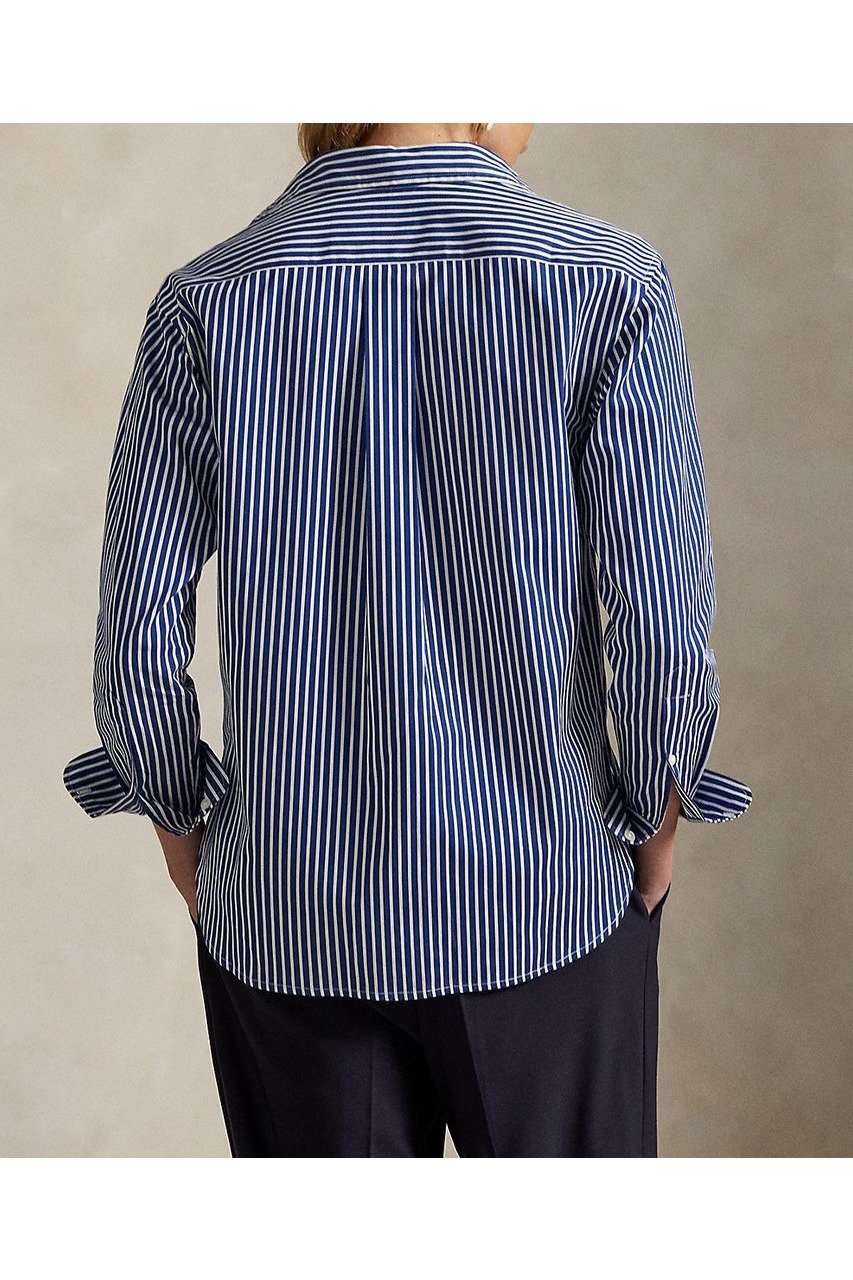 【ラルフローレン/RALPH LAUREN】の【POLO RALPH LAUREN】ストライプド コットン シャツ 人気、トレンドファッション・服の通販 founy(ファニー) 　ファッション　Fashion　レディースファッション　Fashion for Women　トップス・カットソー　Cut & Sew Tops　シャツ・ブラウス・オフィスカジュアル　Elegant Blouses & Button-Ups　カフス　Cuff Design　ストライプ　Stripe, Striped Pattern　スリーブ　Sleeve, Long Sleeve / Short Sleeve　フィット　Fit, Slim Fit　リラックス　Relax, Relaxed Fit　ロング　Long, Long-Length　エレガント 上品　Elegant　新作・新入荷　New Arrivals / New In　other-4|ID: prp329100004686383 ipo3291000000033841109