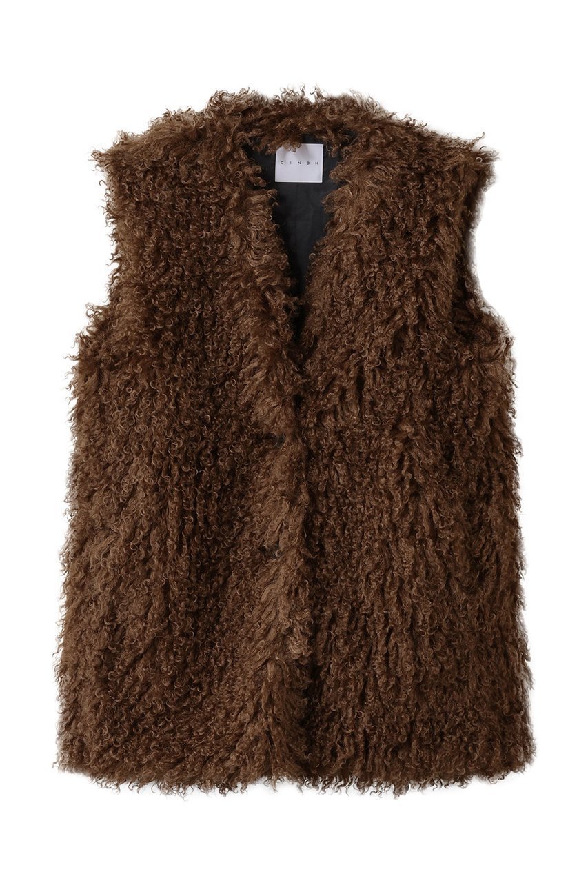 【チノ/CINOH】のCRINPED BOA ベスト インテリア・キッズ・メンズ・レディースファッション・服の通販 founy(ファニー) 　ファッション　Fashion　レディースファッション　Fashion for Women　アウター　Coat / Outerwear Collection　レディースジャケット・軽アウター　Jackets　ジャケット　Jacket, Outerwear　ベスト　Vest, Waistcoat　ラグジュアリー　Luxury, Elegant　エレガント 上品　Elegant　ブラウン|ID: prp329100004686384 ipo3291000000036134622