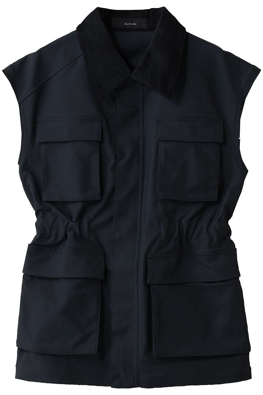 【アルアバイル/allureville】のコーデュロイコンビサファリジレ 人気、トレンドファッション・服の通販 founy(ファニー) 　ファッション　Fashion　レディースファッション　Fashion for Women　アウター　Coat / Outerwear Collection　レディースジャケット・軽アウター　Jackets　オータム　Autumn Fashion　コーデュロイ　Corduroy, Cord Fabric　シェイプ　Shape, Slim Fit　ジャケット　Jacket, Outerwear　ツイル　Twist, Twisted Detail　フェミニン　Feminine, Girly　ベスト　Vest, Waistcoat　マニッシュ　Mannish, Boyish　新作・新入荷　New Arrivals / New In　 other-1|ID: prp329100004686393 ipo3291000000033841198