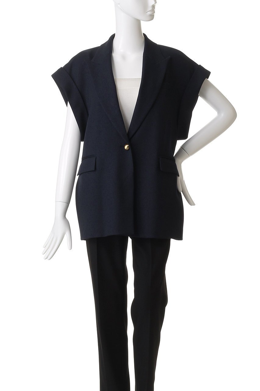 【アルアバイル/allureville】のウールライクポリツイルジレジャケット 人気、トレンドファッション・服の通販 founy(ファニー) 　ファッション　Fashion　レディースファッション　Fashion for Women　アウター　Coat / Outerwear Collection　レディースジャケット・軽アウター　Jackets　カットソー　Cut and Sewn Top　ジャケット　Jacket, Outerwear　スタイリッシュ　Stylish, Fashionable　ツイル　Twist, Twisted Detail　ベスト　Vest, Waistcoat　ロング　Long, Long-Length　エレガント 上品　Elegant　新作・新入荷　New Arrivals / New In　other-2|ID: prp329100004686395 ipo3291000000033841221