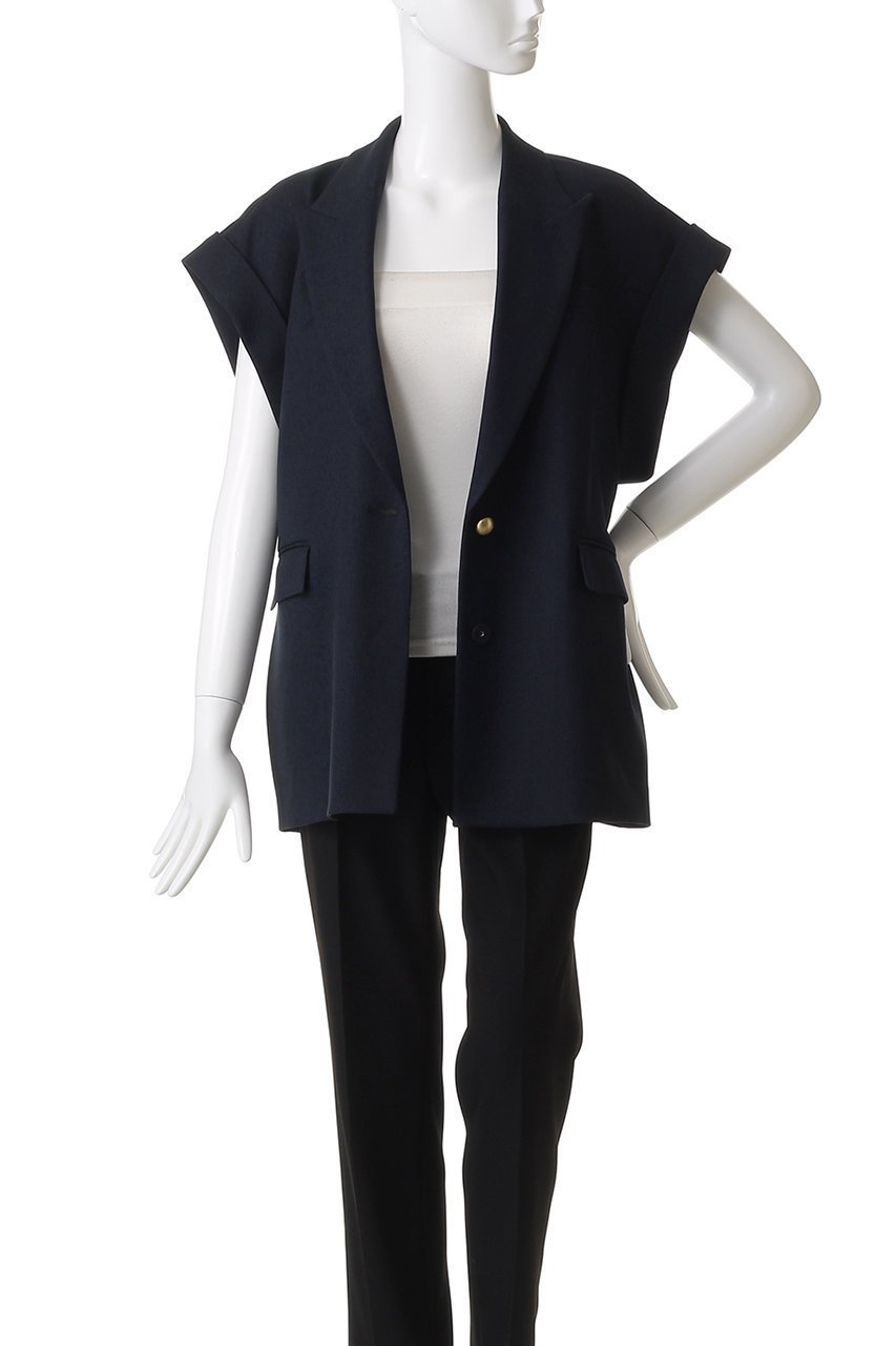 【アルアバイル/allureville】のウールライクポリツイルジレジャケット 人気、トレンドファッション・服の通販 founy(ファニー) 　ファッション　Fashion　レディースファッション　Fashion for Women　アウター　Coat / Outerwear Collection　レディースジャケット・軽アウター　Jackets　カットソー　Cut and Sewn Top　ジャケット　Jacket, Outerwear　スタイリッシュ　Stylish, Fashionable　ツイル　Twist, Twisted Detail　ベスト　Vest, Waistcoat　ロング　Long, Long-Length　エレガント 上品　Elegant　新作・新入荷　New Arrivals / New In　other-7|ID: prp329100004686395 ipo3291000000033841227