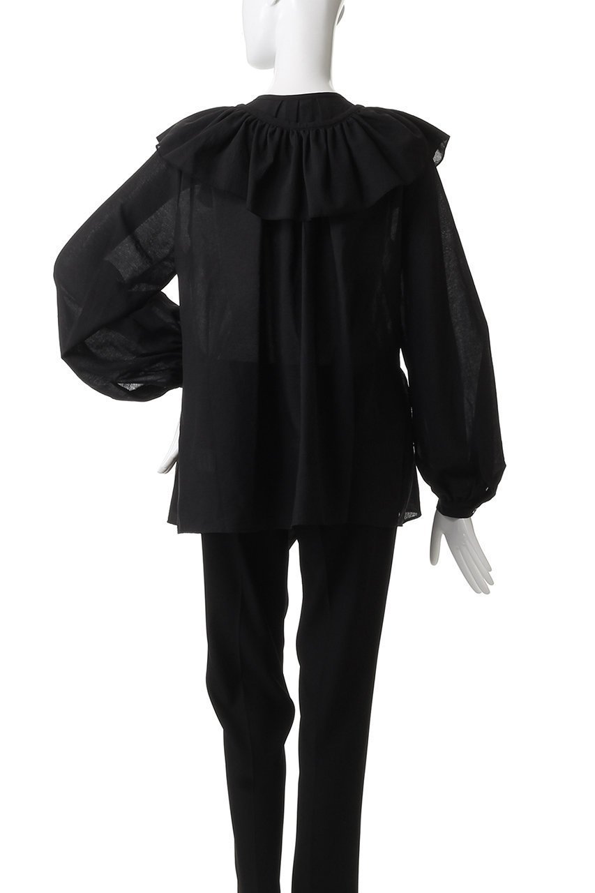 【エリオポール/heliopole】のデタッチャブルフリルブラウス 人気、トレンドファッション・服の通販 founy(ファニー) 　ファッション　Fashion　レディースファッション　Fashion for Women　トップス・カットソー　Cut & Sew Tops　シャツ・ブラウス・オフィスカジュアル　Elegant Blouses & Button-Ups　ギャザー　Gathered, Ruffled　シアー　Sheer, See-Through　ショルダー　Shoulder, Shoulder Strap　シンプル　Simple, Minimal　スリーブ　Sleeve, Long Sleeve / Short Sleeve　フリル　Frill, Ruffle　フロント　Front, Front Design　ロング　Long, Long-Length　新作・新入荷　New Arrivals / New In　other-4|ID: prp329100004686398 ipo3291000000033841249