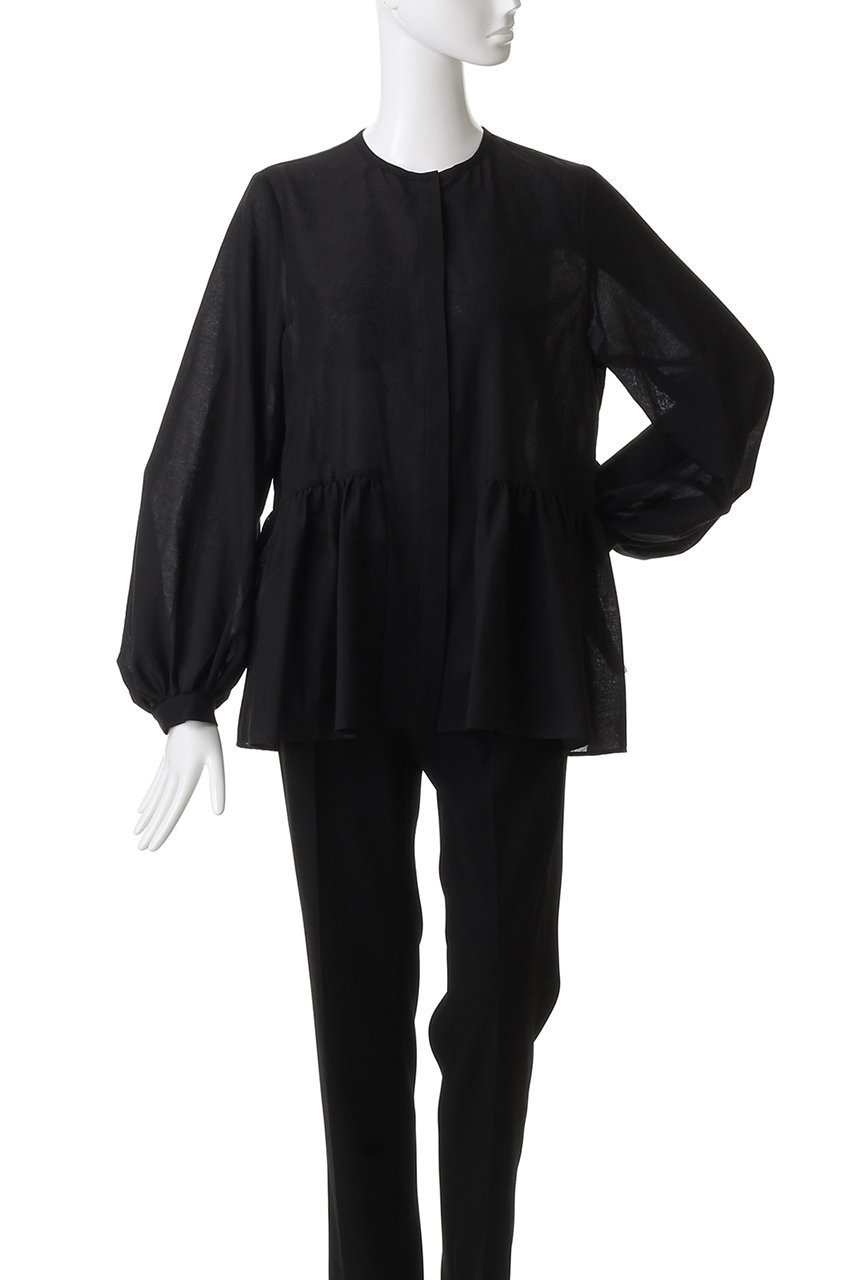 【エリオポール/heliopole】のデタッチャブルフリルブラウス 人気、トレンドファッション・服の通販 founy(ファニー) 　ファッション　Fashion　レディースファッション　Fashion for Women　トップス・カットソー　Cut & Sew Tops　シャツ・ブラウス・オフィスカジュアル　Elegant Blouses & Button-Ups　ギャザー　Gathered, Ruffled　シアー　Sheer, See-Through　ショルダー　Shoulder, Shoulder Strap　シンプル　Simple, Minimal　スリーブ　Sleeve, Long Sleeve / Short Sleeve　フリル　Frill, Ruffle　フロント　Front, Front Design　ロング　Long, Long-Length　新作・新入荷　New Arrivals / New In　other-6|ID: prp329100004686398 ipo3291000000033841252