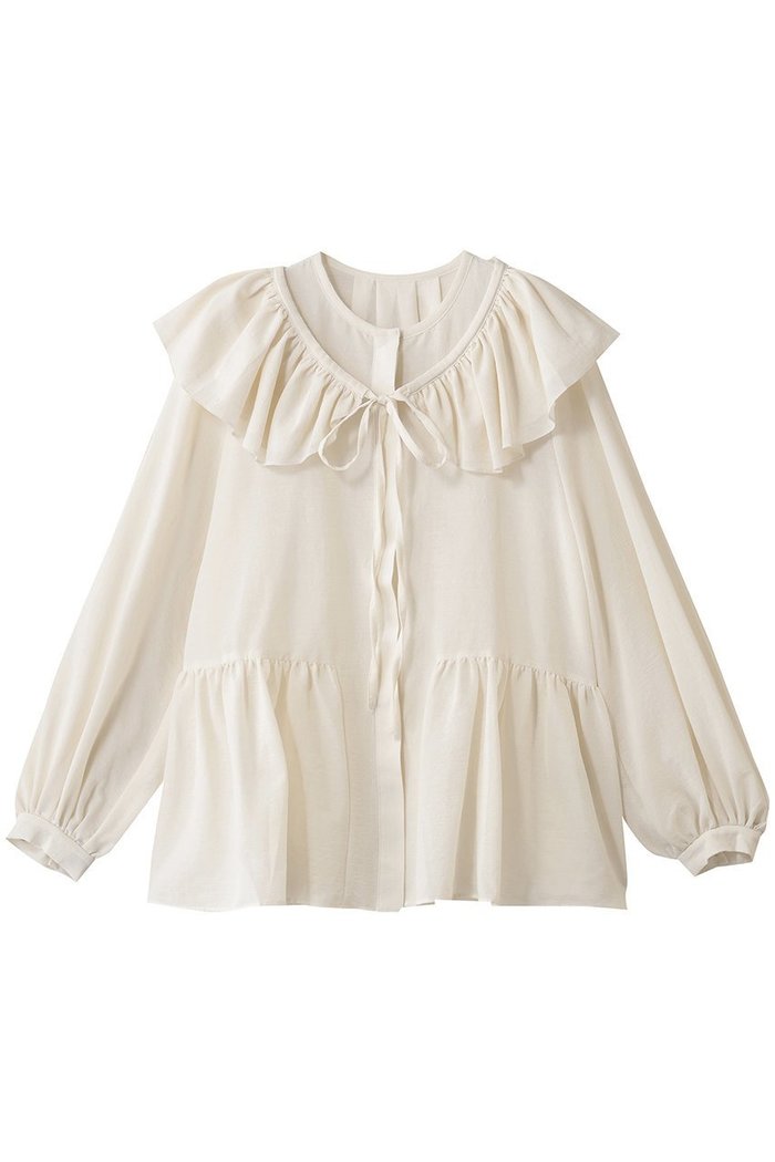 【エリオポール/heliopole】のデタッチャブルフリルブラウス インテリア・キッズ・メンズ・レディースファッション・服の通販 founy(ファニー) https://founy.com/ ファッション Fashion レディースファッション Fashion for Women トップス・カットソー Cut & Sew Tops シャツ・ブラウス・オフィスカジュアル Elegant Blouses & Button-Ups ギャザー Gathered, Ruffled シアー Sheer, See-Through ショルダー Shoulder, Shoulder Strap シンプル Simple, Minimal スリーブ Sleeve, Long Sleeve / Short Sleeve フリル Frill, Ruffle フロント Front, Front Design ロング Long, Long-Length |ID: prp329100004686398 ipo3291000000035616592