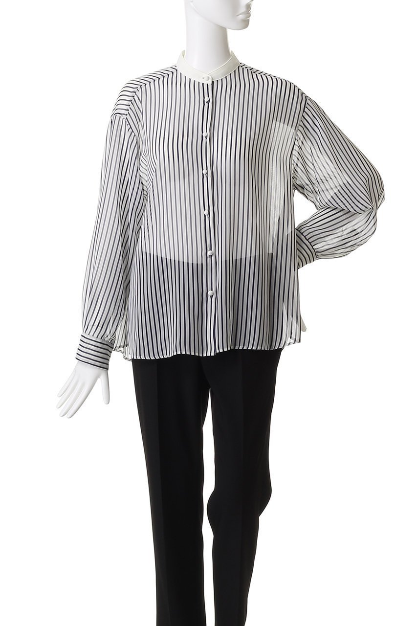 【エリオポール/heliopole】のthe EDITOR シャツ(CHIFFON) 人気、トレンドファッション・服の通販 founy(ファニー) 　ファッション　Fashion　レディースファッション　Fashion for Women　トップス・カットソー　Cut & Sew Tops　シャツ・ブラウス・オフィスカジュアル　Elegant Blouses & Button-Ups　シアー　Sheer, See-Through　シフォン　Chiffon, Lightweight Fabric　スリーブ　Sleeve, Long Sleeve / Short Sleeve　ロング　Long, Long-Length　エレガント 上品　Elegant　定番　Standard, Basic Item　新作・新入荷　New Arrivals / New In　other-2|ID: prp329100004686399 ipo3291000000033841257