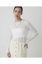 【ウィムガゼット/Whim Gazette】の【THE PAUSE】シアーロンTEE 人気、トレンドファッション・服の通販 founy(ファニー) ファッション Fashion レディースファッション Fashion for Women トップス・カットソー Cut & Sew Tops シャツ・ブラウス・オフィスカジュアル Elegant Blouses & Button-Ups ロングTシャツ・Tシャツ Longline T-Shirts & Tees カットソー・ベーシックTシャツ Cut-and-Sewn Tops / Stretch Tees & Basics おすすめ Recommended / Our Picks インナー Innerwear カットソー Cut and Sewn Top シアー Sheer, See-Through シンプル Simple, Minimal スリーブ Sleeve, Long Sleeve / Short Sleeve ロング Long, Long-Length thumbnail オフホワイト|ID: prp329100004686400 ipo3291000000035616634