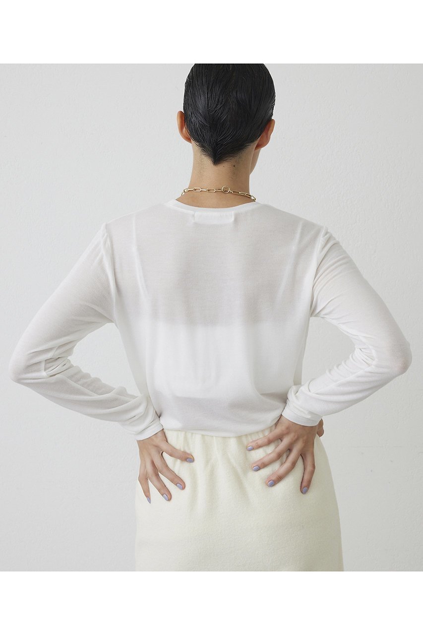 【ウィムガゼット/Whim Gazette】の【THE PAUSE】シアーロンTEE 人気、トレンドファッション・服の通販 founy(ファニー) 　ファッション　Fashion　レディースファッション　Fashion for Women　トップス・カットソー　Cut & Sew Tops　シャツ・ブラウス・オフィスカジュアル　Elegant Blouses & Button-Ups　ロングTシャツ・Tシャツ　Longline T-Shirts & Tees　カットソー・ベーシックTシャツ　Cut-and-Sewn Tops / Stretch Tees & Basics　おすすめ　Recommended / Our Picks　インナー　Innerwear　カットソー　Cut and Sewn Top　シアー　Sheer, See-Through　シンプル　Simple, Minimal　スリーブ　Sleeve, Long Sleeve / Short Sleeve　ロング　Long, Long-Length　other-2|ID: prp329100004686400 ipo3291000000035616636