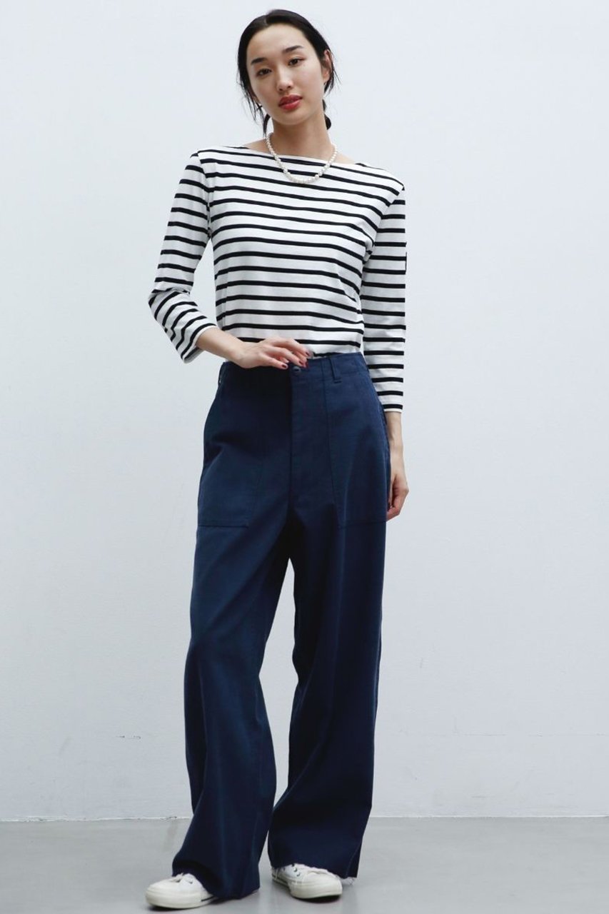 【マディソンブルー/MADISONBLUE】のBOAT NECK COMPACT L/S TEE BORDER ボーダーT 人気、トレンドファッション・服の通販 founy(ファニー) 　ファッション　Fashion　レディースファッション　Fashion for Women　トップス・カットソー　Cut & Sew Tops　シャツ・ブラウス・オフィスカジュアル　Elegant Blouses & Button-Ups　ロングTシャツ・Tシャツ　Longline T-Shirts & Tees　カットソー・ベーシックTシャツ　Cut-and-Sewn Tops / Stretch Tees & Basics　コンパクト　Compact, Small Size　スリーブ　Sleeve, Long Sleeve / Short Sleeve　ボーダー　Border, Stripe　ロング　Long, Long-Length　新作・新入荷　New Arrivals / New In　other-7|ID: prp329100004686401 ipo3291000000033841280