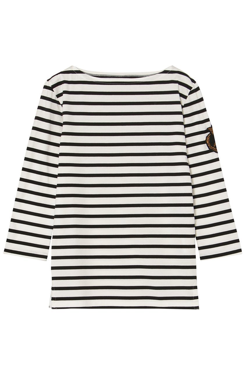 【マディソンブルー/MADISONBLUE】のBOAT NECK COMPACT L/S TEE BORDER ボーダーT インテリア・キッズ・メンズ・レディースファッション・服の通販 founy(ファニー) 　ファッション　Fashion　レディースファッション　Fashion for Women　トップス・カットソー　Cut & Sew Tops　シャツ・ブラウス・オフィスカジュアル　Elegant Blouses & Button-Ups　ロングTシャツ・Tシャツ　Longline T-Shirts & Tees　カットソー・ベーシックTシャツ　Cut-and-Sewn Tops / Stretch Tees & Basics　コンパクト　Compact, Small Size　スリーブ　Sleeve, Long Sleeve / Short Sleeve　ボーダー　Border, Stripe　ロング　Long, Long-Length　ホワイト|ID: prp329100004686401 ipo3291000000035871389
