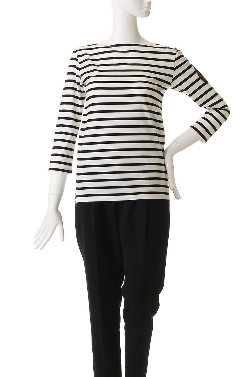 【マディソンブルー/MADISONBLUE】のBOAT NECK COMPACT L/S TEE BORDER ボーダーT 人気、トレンドファッション・服の通販 founy(ファニー) 　ファッション　Fashion　レディースファッション　Fashion for Women　トップス・カットソー　Cut & Sew Tops　シャツ・ブラウス・オフィスカジュアル　Elegant Blouses & Button-Ups　ロングTシャツ・Tシャツ　Longline T-Shirts & Tees　カットソー・ベーシックTシャツ　Cut-and-Sewn Tops / Stretch Tees & Basics　コンパクト　Compact, Small Size　スリーブ　Sleeve, Long Sleeve / Short Sleeve　ボーダー　Border, Stripe　ロング　Long, Long-Length　other-2|ID: prp329100004686401 ipo3291000000035871391