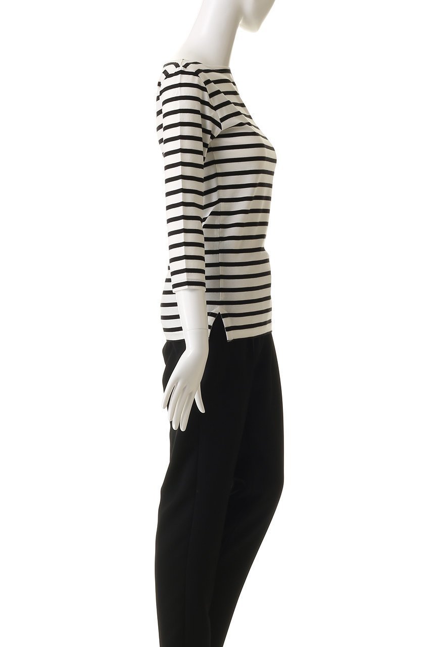 【マディソンブルー/MADISONBLUE】のBOAT NECK COMPACT L/S TEE BORDER ボーダーT 人気、トレンドファッション・服の通販 founy(ファニー) 　ファッション　Fashion　レディースファッション　Fashion for Women　トップス・カットソー　Cut & Sew Tops　シャツ・ブラウス・オフィスカジュアル　Elegant Blouses & Button-Ups　ロングTシャツ・Tシャツ　Longline T-Shirts & Tees　カットソー・ベーシックTシャツ　Cut-and-Sewn Tops / Stretch Tees & Basics　コンパクト　Compact, Small Size　スリーブ　Sleeve, Long Sleeve / Short Sleeve　ボーダー　Border, Stripe　ロング　Long, Long-Length　other-3|ID: prp329100004686401 ipo3291000000035871392