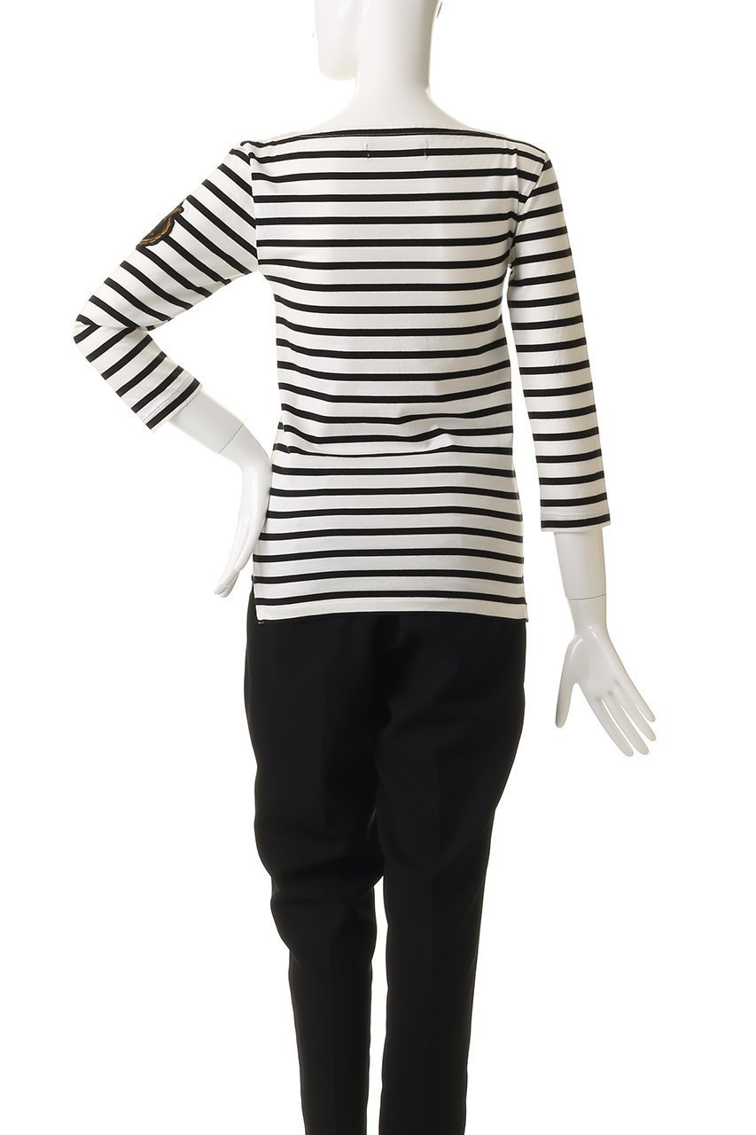 【マディソンブルー/MADISONBLUE】のBOAT NECK COMPACT L/S TEE BORDER ボーダーT 人気、トレンドファッション・服の通販 founy(ファニー) 　ファッション　Fashion　レディースファッション　Fashion for Women　トップス・カットソー　Cut & Sew Tops　シャツ・ブラウス・オフィスカジュアル　Elegant Blouses & Button-Ups　ロングTシャツ・Tシャツ　Longline T-Shirts & Tees　カットソー・ベーシックTシャツ　Cut-and-Sewn Tops / Stretch Tees & Basics　コンパクト　Compact, Small Size　スリーブ　Sleeve, Long Sleeve / Short Sleeve　ボーダー　Border, Stripe　ロング　Long, Long-Length　other-4|ID: prp329100004686401 ipo3291000000035871394