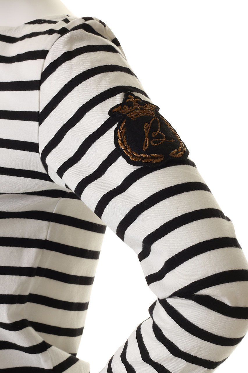 【マディソンブルー/MADISONBLUE】のBOAT NECK COMPACT L/S TEE BORDER ボーダーT 人気、トレンドファッション・服の通販 founy(ファニー) 　ファッション　Fashion　レディースファッション　Fashion for Women　トップス・カットソー　Cut & Sew Tops　シャツ・ブラウス・オフィスカジュアル　Elegant Blouses & Button-Ups　ロングTシャツ・Tシャツ　Longline T-Shirts & Tees　カットソー・ベーシックTシャツ　Cut-and-Sewn Tops / Stretch Tees & Basics　コンパクト　Compact, Small Size　スリーブ　Sleeve, Long Sleeve / Short Sleeve　ボーダー　Border, Stripe　ロング　Long, Long-Length　other-6|ID: prp329100004686401 ipo3291000000035871397