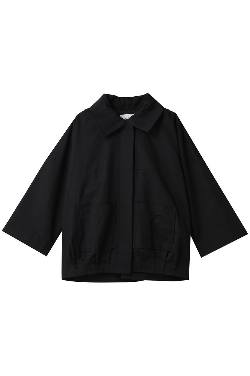 【マーレット/MERLETTE】のSOLARA コットンリネン バルーンシルエットジャケット インテリア・キッズ・メンズ・レディースファッション・服の通販 founy(ファニー) 　ファッション　Fashion　レディースファッション　Fashion for Women　アウター　Coat / Outerwear Collection　レディースジャケット・軽アウター　Jackets　コンパクト　Compact, Small Size　ジャケット　Jacket, Outerwear　スリーブ　Sleeve, Long Sleeve / Short Sleeve　バランス　Balance, Style Balance　バルーン　Balloon, Balloon Silhouette　モダン　Modern, Contemporary　リネン　Linen, Linen Fabric　新作・新入荷　New Arrivals / New In　秋　Autumn　ブラック|ID: prp329100004686403 ipo3291000000033841294