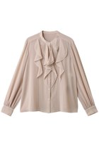 【アナイ/ANAYI】のジョーゼットバイカラーラッフルブラウス ピンクベージュ|ID: prp329100004686407 ipo3291000000036134649