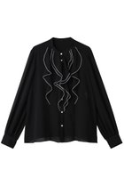 【アナイ/ANAYI】のジョーゼットバイカラーラッフルブラウス ブラック|ID: prp329100004686407 ipo3291000000036134650