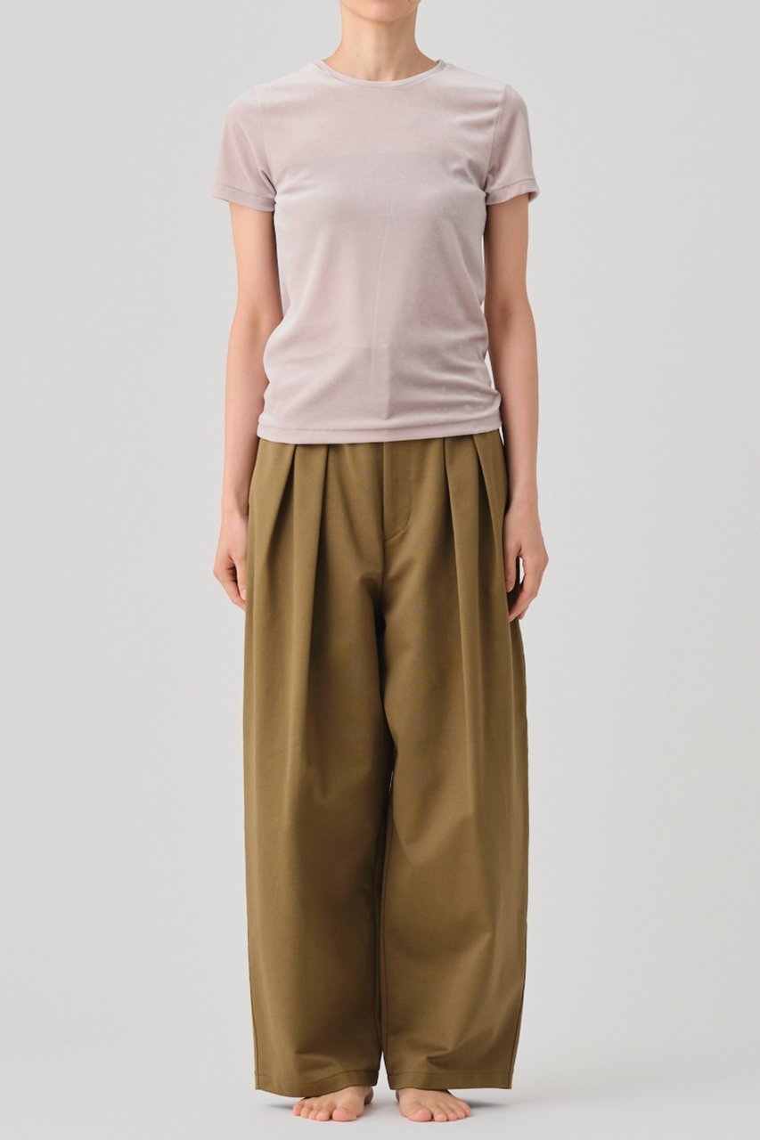 【グッド ピープル グッド ステッチング グッド プロダクト/GOOD PEOPLE GOOD STITCHING GOOD PRODUCT】のベロアクルーネック ショートスリーブTシャツ 人気、トレンドファッション・服の通販 founy(ファニー) 　ファッション　Fashion　レディースファッション　Fashion for Women　トップス・カットソー　Cut & Sew Tops　シャツ・ブラウス・オフィスカジュアル　Elegant Blouses & Button-Ups　ロングTシャツ・Tシャツ　Longline T-Shirts & Tees　カットソー・ベーシックTシャツ　Cut-and-Sewn Tops / Stretch Tees & Basics　ベロアトップス　Velour Tops / Velvet-Look Items　なめらか　Smooth, Silky Texture　ショート　Short, Short Length　ストレッチ　Stretch, Stretchy Fabric　スリーブ　Sleeve, Long Sleeve / Short Sleeve　ドレープ　Drape, Draping Fabric　プレミアム　Premium, High-End　ベロア　Velour, Soft Velvet　エレガント 上品　Elegant　other-3|ID: prp329100004686408 ipo3291000000035869372