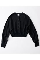 【グッド ピープル グッド ステッチング グッド プロダクト/GOOD PEOPLE GOOD STITCHING GOOD PRODUCT】のドルマンスリーブ クロップド ニット カーディガン ブラック|ID:prp329100004686409