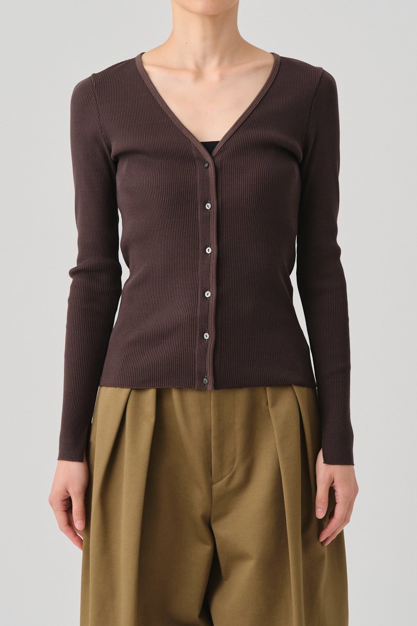 【グッド ピープル グッド ステッチング グッド プロダクト/GOOD PEOPLE GOOD STITCHING GOOD PRODUCT】のVネック ロングスリーブ カーディガン 人気、トレンドファッション・服の通販 founy(ファニー) 　ファッション　Fashion　レディースファッション　Fashion for Women　トップス・カットソー　Cut & Sew Tops　カーディガン・羽織り　Layered Style Cardigans　シャツ・ブラウス・オフィスカジュアル　Elegant Blouses & Button-Ups　ロングTシャツ・Tシャツ　Longline T-Shirts & Tees　カットソー・ベーシックTシャツ　Cut-and-Sewn Tops / Stretch Tees & Basics　Vネックトップス　V-Neck Tops / V-Cut Neckline Shirts　カーディガン　Cardigan, Knitwear　ストレッチ　Stretch, Stretchy Fabric　スリット　Slit, Slit Detail　スリーブ　Sleeve, Long Sleeve / Short Sleeve　フロント　Front, Front Design　ロング　Long, Long-Length　定番　Standard, Basic Item　新作・新入荷　New Arrivals / New In　other-6|ID: prp329100004686410 ipo3291000000033841360