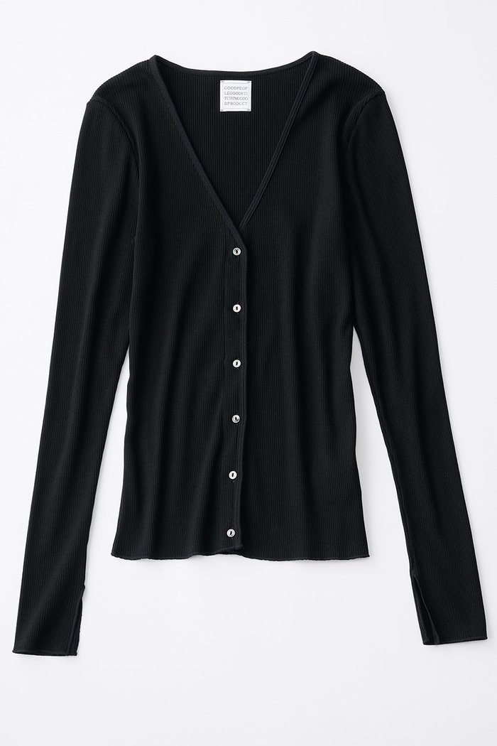 【グッド ピープル グッド ステッチング グッド プロダクト/GOOD PEOPLE GOOD STITCHING GOOD PRODUCT】のVネック ロングスリーブ カーディガン インテリア・キッズ・メンズ・レディースファッション・服の通販 founy(ファニー) https://founy.com/ ファッション Fashion レディースファッション Fashion for Women トップス・カットソー Cut & Sew Tops カーディガン・羽織り Layered Style Cardigans シャツ・ブラウス・オフィスカジュアル Elegant Blouses & Button-Ups ロングTシャツ・Tシャツ Longline T-Shirts & Tees カットソー・ベーシックTシャツ Cut-and-Sewn Tops / Stretch Tees & Basics Vネックトップス V-Neck Tops / V-Cut Neckline Shirts カーディガン Cardigan, Knitwear ストレッチ Stretch, Stretchy Fabric スリット Slit, Slit Detail スリーブ Sleeve, Long Sleeve / Short Sleeve フロント Front, Front Design ロング Long, Long-Length 定番 Standard, Basic Item |ID: prp329100004686410 ipo3291000000036134655
