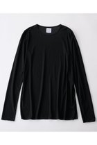 【グッド ピープル グッド ステッチング グッド プロダクト/GOOD PEOPLE GOOD STITCHING GOOD PRODUCT】のクルーネック ロングスリーブ Tシャツ 人気、トレンドファッション・服の通販 founy(ファニー) ファッション Fashion レディースファッション Fashion for Women トップス・カットソー Cut & Sew Tops シャツ・ブラウス・オフィスカジュアル Elegant Blouses & Button-Ups ロングTシャツ・Tシャツ Longline T-Shirts & Tees カットソー・ベーシックTシャツ Cut-and-Sewn Tops / Stretch Tees & Basics シアー Sheer, See-Through ストレッチ Stretch, Stretchy Fabric スリット Slit, Slit Detail スリーブ Sleeve, Long Sleeve / Short Sleeve ロング Long, Long-Length 定番 Standard, Basic Item 新作・新入荷 New Arrivals / New In thumbnail ブラック|ID: prp329100004686414 ipo3291000000033841399