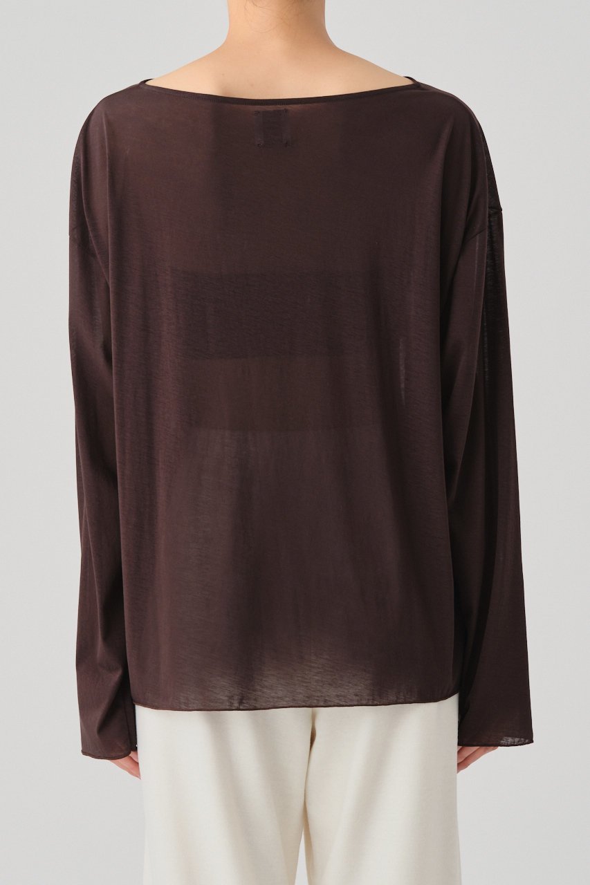 【グッド ピープル グッド ステッチング グッド プロダクト/GOOD PEOPLE GOOD STITCHING GOOD PRODUCT】のボートネック オーバーサイズ Tシャツ 人気、トレンドファッション・服の通販 founy(ファニー) 　ファッション　Fashion　レディースファッション　Fashion for Women　トップス・カットソー　Cut & Sew Tops　シャツ・ブラウス・オフィスカジュアル　Elegant Blouses & Button-Ups　ロングTシャツ・Tシャツ　Longline T-Shirts & Tees　カットソー・ベーシックTシャツ　Cut-and-Sewn Tops / Stretch Tees & Basics　エアリー　Airy Texture　シアー　Sheer, See-Through　ストレッチ　Stretch, Stretchy Fabric　スリーブ　Sleeve, Long Sleeve / Short Sleeve　ロング　Long, Long-Length　定番　Standard, Basic Item　新作・新入荷　New Arrivals / New In　other-6|ID: prp329100004686415 ipo3291000000033841414