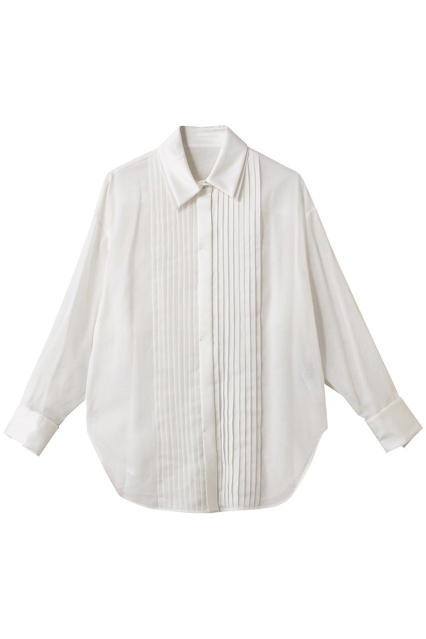 【エステータ/esteta】のコットンオーガンジー ドレスシャツ 人気、トレンドファッション・服の通販 founy(ファニー) 　ファッション　Fashion　レディースファッション　Fashion for Women　トップス・カットソー　Cut & Sew Tops　シャツ・ブラウス・オフィスカジュアル　Elegant Blouses & Button-Ups　ワンピース　Dresses　フォーマル・パーティードレス・結婚式用ドレス　Elegant & Casual Dresses　おすすめ　Recommended / Our Picks　エアリー　Airy Texture　オーガンジー　Organza Fabric　スリーブ　Sleeve, Long Sleeve / Short Sleeve　ドレス　Dress, One-Piece　フェミニン　Feminine, Girly　フロント　Front, Front Design　ロング　Long, Long-Length　エレガント 上品　Elegant　新作・新入荷　New Arrivals / New In　羽織　Haori, Light Jacket　 other-1|ID: prp329100004686417 ipo3291000000033841424