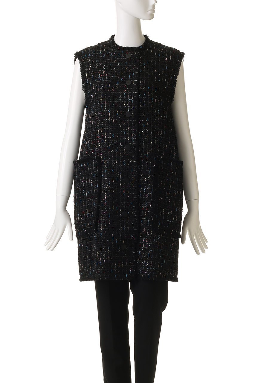 【ドメル/DOMELLE】のLINTON スパンコール ベスト 人気、トレンドファッション・服の通販 founy(ファニー) 　ファッション　Fashion　レディースファッション　Fashion for Women　アウター　Coat / Outerwear Collection　レディースジャケット・軽アウター　Jackets　クール　Cool, Chic　ジャケット　Jacket, Outerwear　スパンコール　Sequins, Sequin Embellishment　ツイード　Twill, Twill Weave　ドレス　Dress, One-Piece　ハーフ　Half, Half-Length　バランス　Balance, Style Balance　フリンジ　Fringe, Tassel　ベスト　Vest, Waistcoat　ミックス　Mix, Mixed Style　メタル　Metal, Metal Parts　ワッフル　Waffle, Waffle Knit　other-2|ID: prp329100004686419 ipo3291000000036134673