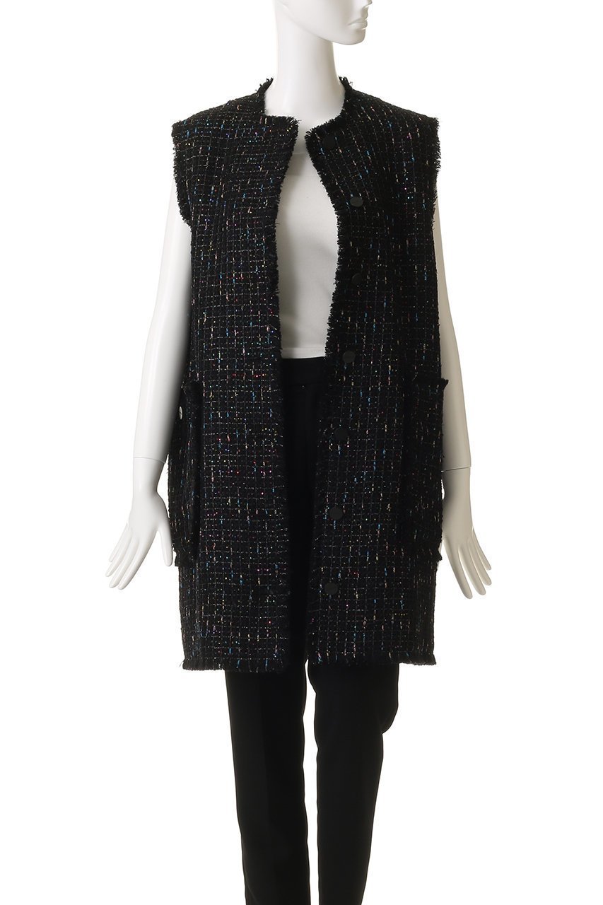 【ドメル/DOMELLE】のLINTON スパンコール ベスト 人気、トレンドファッション・服の通販 founy(ファニー) 　ファッション　Fashion　レディースファッション　Fashion for Women　アウター　Coat / Outerwear Collection　レディースジャケット・軽アウター　Jackets　クール　Cool, Chic　ジャケット　Jacket, Outerwear　スパンコール　Sequins, Sequin Embellishment　ツイード　Twill, Twill Weave　ドレス　Dress, One-Piece　ハーフ　Half, Half-Length　バランス　Balance, Style Balance　フリンジ　Fringe, Tassel　ベスト　Vest, Waistcoat　ミックス　Mix, Mixed Style　メタル　Metal, Metal Parts　ワッフル　Waffle, Waffle Knit　other-7|ID: prp329100004686419 ipo3291000000036134678