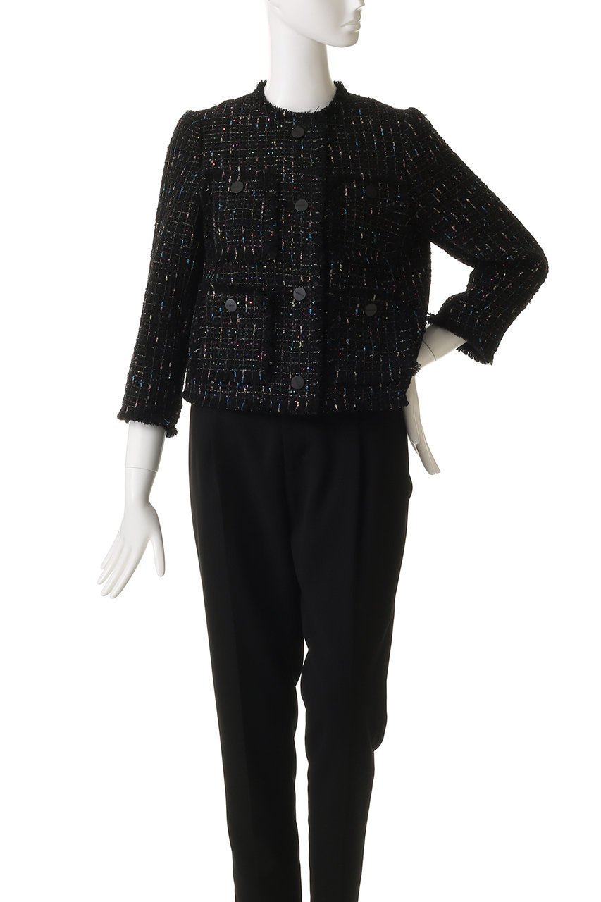 【ドメル/DOMELLE】のLINTON スパンコール ジャケット 人気、トレンドファッション・服の通販 founy(ファニー) 　ファッション　Fashion　レディースファッション　Fashion for Women　アウター　Coat / Outerwear Collection　レディースジャケット・軽アウター　Jackets　クラシック　Classic, Timeless Style　コンパクト　Compact, Small Size　ジャケット　Jacket, Outerwear　ストレート　Straight, Straight Cut　スパンコール　Sequins, Sequin Embellishment　セットアップ　Set-Up, Coordinated Outfit　ツイード　Twill, Twill Weave　ドレス　Dress, One-Piece　フリンジ　Fringe, Tassel　メタル　Metal, Metal Parts　ワッフル　Waffle, Waffle Knit　新作・新入荷　New Arrivals / New In　other-2|ID: prp329100004686420 ipo3291000000033841449
