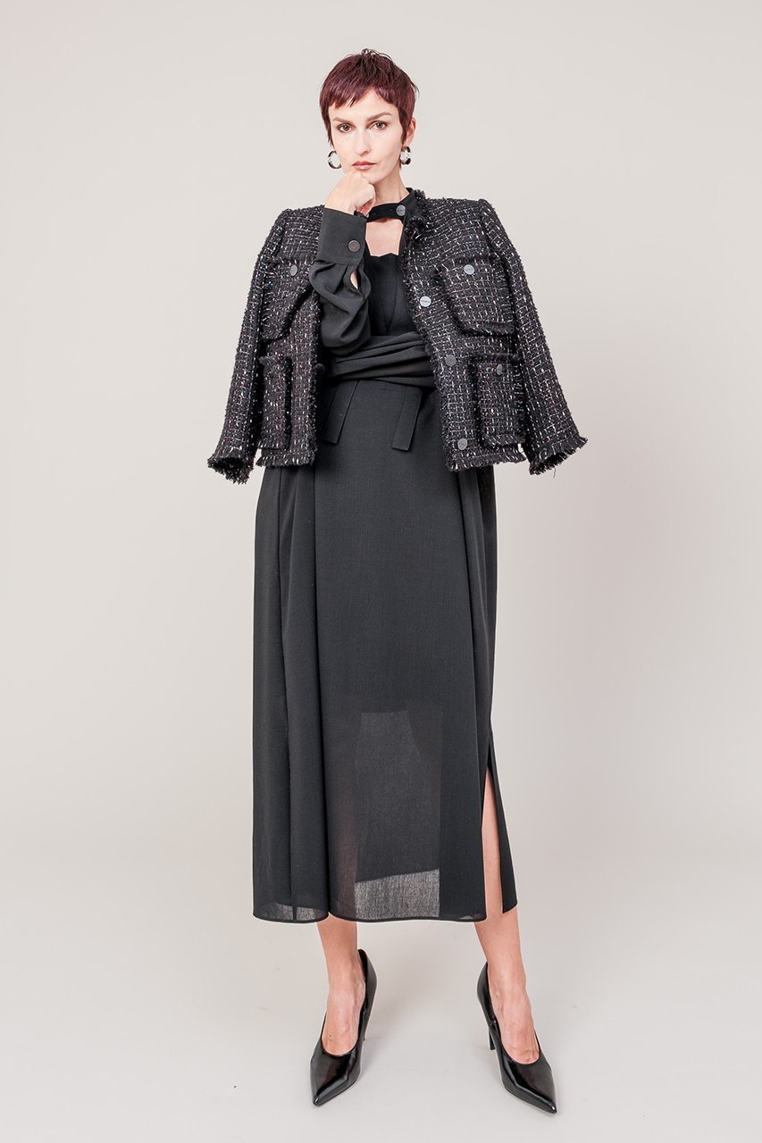 【ドメル/DOMELLE】のLINTON スパンコール ジャケット 人気、トレンドファッション・服の通販 founy(ファニー) 　ファッション　Fashion　レディースファッション　Fashion for Women　アウター　Coat / Outerwear Collection　レディースジャケット・軽アウター　Jackets　クラシック　Classic, Timeless Style　コンパクト　Compact, Small Size　ジャケット　Jacket, Outerwear　ストレート　Straight, Straight Cut　スパンコール　Sequins, Sequin Embellishment　セットアップ　Set-Up, Coordinated Outfit　ツイード　Twill, Twill Weave　ドレス　Dress, One-Piece　フリンジ　Fringe, Tassel　メタル　Metal, Metal Parts　ワッフル　Waffle, Waffle Knit　新作・新入荷　New Arrivals / New In　other-8|ID: prp329100004686420 ipo3291000000033841455
