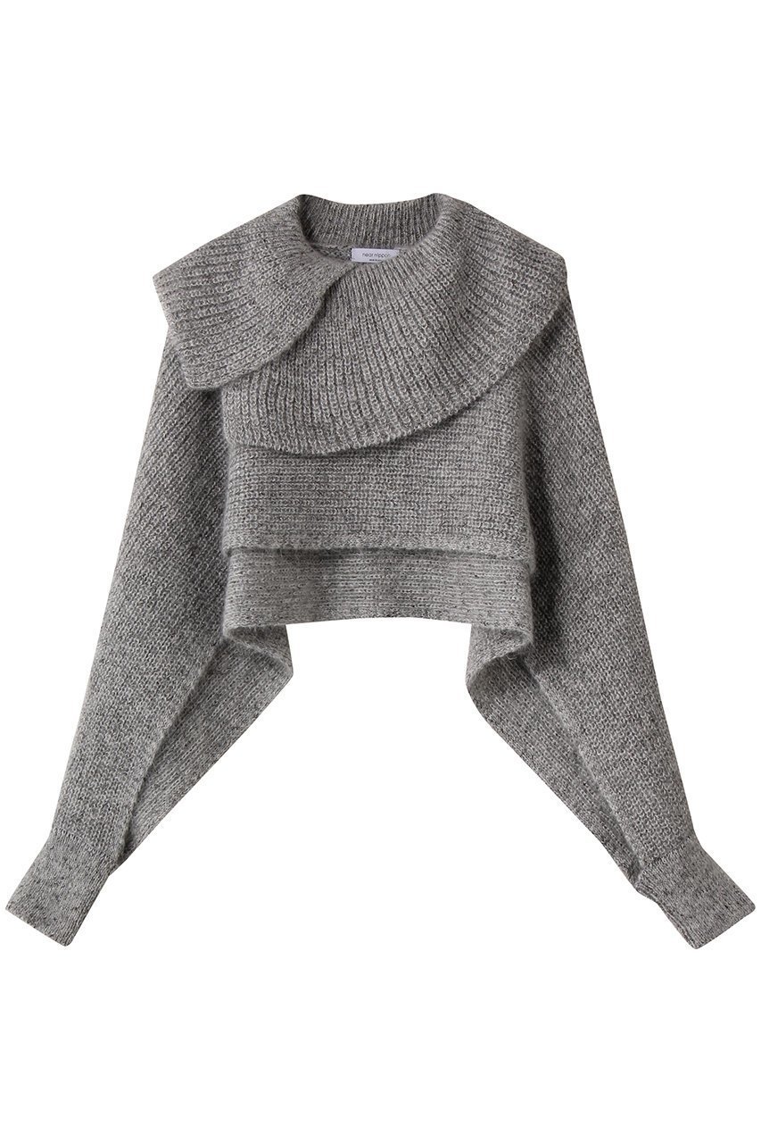 【ニアー ニッポン/near.nippon】のラメミックス キッドモヘア スリーブマフラージレ インテリア・キッズ・メンズ・レディースファッション・服の通販 founy(ファニー) 　ファッション　Fashion　レディースファッション　Fashion for Women　トップス・カットソー　Cut & Sew Tops　ニット　Knit Tops & Sweaters　ベスト&ジレ / 重ね着スタイル　Vests & Gilets　カジュアルプルオーバー・ニットトップス　Pullovers & Knit Tops / Casual Pullovers　マフラー・スヌード / 冬小物の定番　Scarves & Mufflers　スリーブ　Sleeve, Long Sleeve / Short Sleeve　フラット　Flat, Flat Shoes　ベスト　Vest, Waistcoat　マフラー　Scarf, Muffler　ミックス　Mix, Mixed Style　ライトグレー|ID: prp329100004686422 ipo3291000000036242295