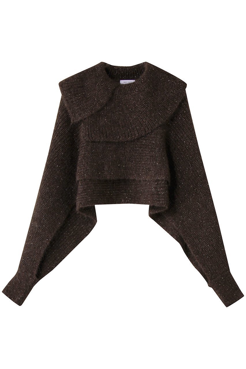 【ニアー ニッポン/near.nippon】のラメミックス キッドモヘア スリーブマフラージレ インテリア・キッズ・メンズ・レディースファッション・服の通販 founy(ファニー) 　ファッション　Fashion　レディースファッション　Fashion for Women　トップス・カットソー　Cut & Sew Tops　ニット　Knit Tops & Sweaters　ベスト&ジレ / 重ね着スタイル　Vests & Gilets　カジュアルプルオーバー・ニットトップス　Pullovers & Knit Tops / Casual Pullovers　マフラー・スヌード / 冬小物の定番　Scarves & Mufflers　スリーブ　Sleeve, Long Sleeve / Short Sleeve　フラット　Flat, Flat Shoes　ベスト　Vest, Waistcoat　マフラー　Scarf, Muffler　ミックス　Mix, Mixed Style　ブラウン|ID: prp329100004686422 ipo3291000000036242296