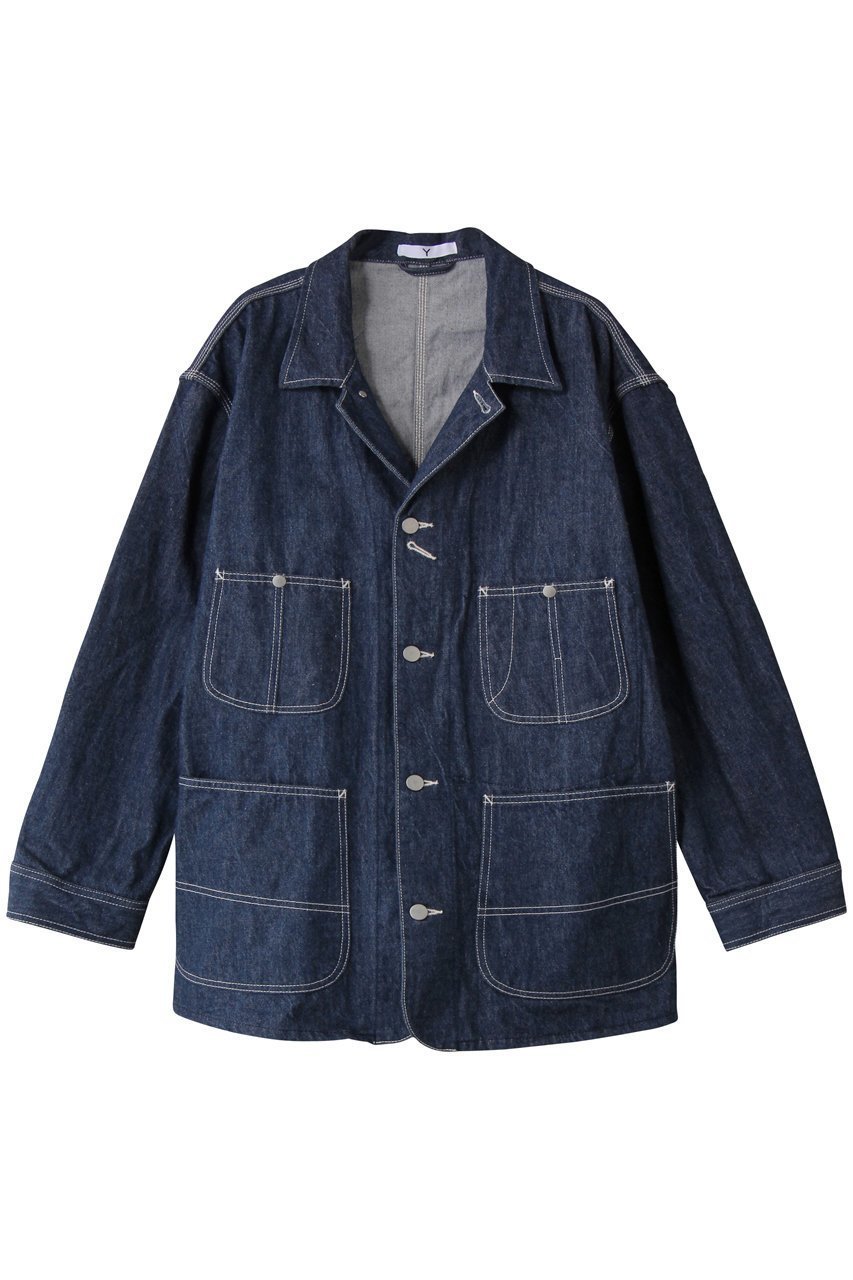 【イレーヴ/YLEVE】の【UNISEX】【Y】13oz オーガニック コットン デニム カバーオール ジャケット インテリア・キッズ・メンズ・レディースファッション・服の通販 founy(ファニー) 　ファッション　Fashion　レディースファッション　Fashion for Women　アウター　Coat / Outerwear Collection　レディースジャケット・軽アウター　Jackets　ブルゾンジャケット・スポーティアウター　Blouson Jackets　ユニセックス　Unisex, Genderless　インディゴ　Indigo Denim　オーガニック　Organic Cotton　クラシック　Classic, Timeless Style　ジャケット　Jacket, Outerwear　デニム　Denim, Jeans Material　ビッグ　Big, Oversized　ブルゾン　Blouson, Bomber Jacket　ワッシャー　Washer, Crinkled Finish　ワーク　Workwear, Utility Style　定番　Standard, Basic Item　新作・新入荷　New Arrivals / New In　ネイビー|ID: prp329100004686427 ipo3291000000033841515