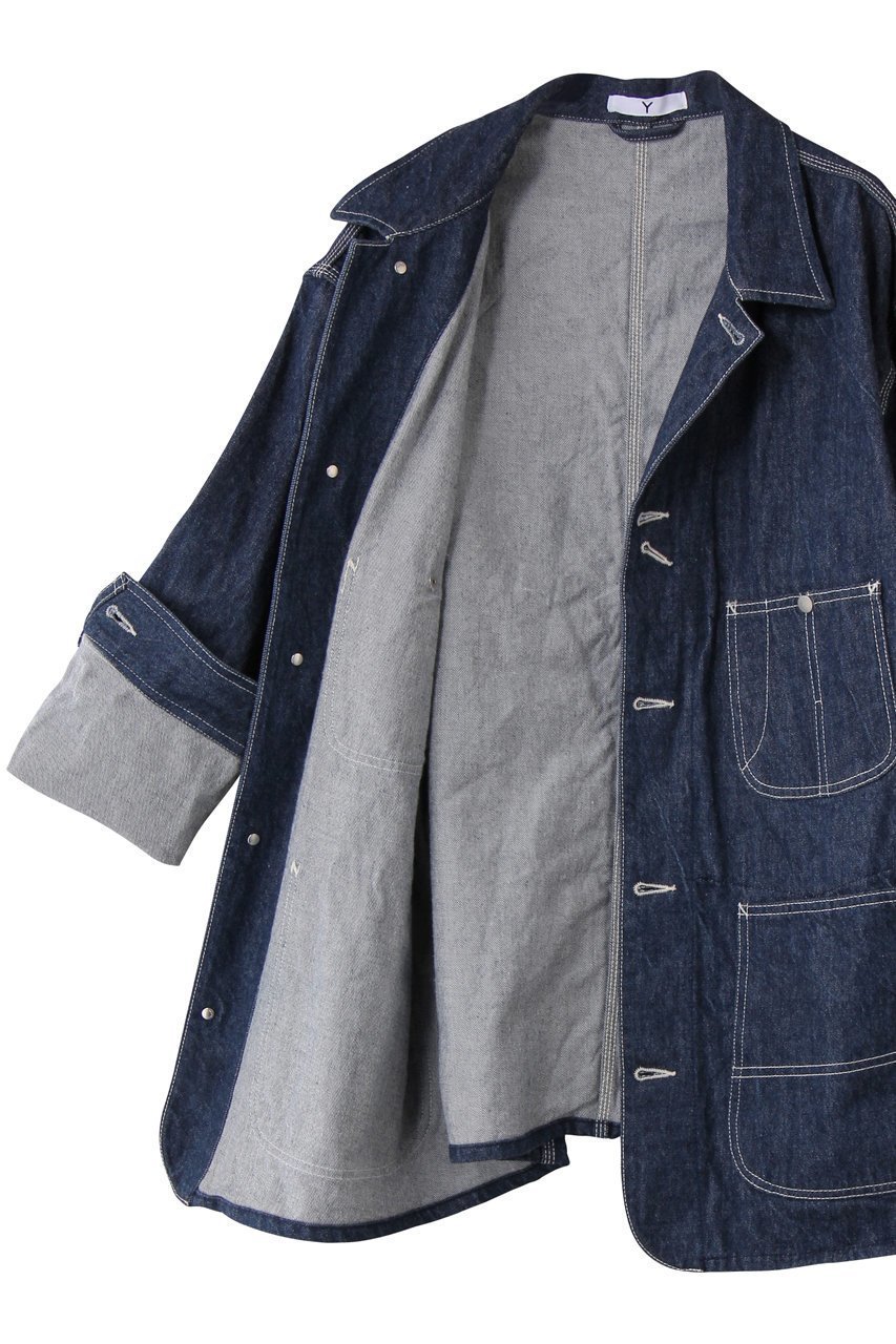 【イレーヴ/YLEVE】の【UNISEX】【Y】13oz オーガニック コットン デニム カバーオール ジャケット 人気、トレンドファッション・服の通販 founy(ファニー) 　ファッション　Fashion　レディースファッション　Fashion for Women　アウター　Coat / Outerwear Collection　レディースジャケット・軽アウター　Jackets　ブルゾンジャケット・スポーティアウター　Blouson Jackets　ユニセックス　Unisex, Genderless　インディゴ　Indigo Denim　オーガニック　Organic Cotton　クラシック　Classic, Timeless Style　ジャケット　Jacket, Outerwear　デニム　Denim, Jeans Material　ビッグ　Big, Oversized　ブルゾン　Blouson, Bomber Jacket　ワッシャー　Washer, Crinkled Finish　ワーク　Workwear, Utility Style　定番　Standard, Basic Item　新作・新入荷　New Arrivals / New In　other-6|ID: prp329100004686427 ipo3291000000033841521