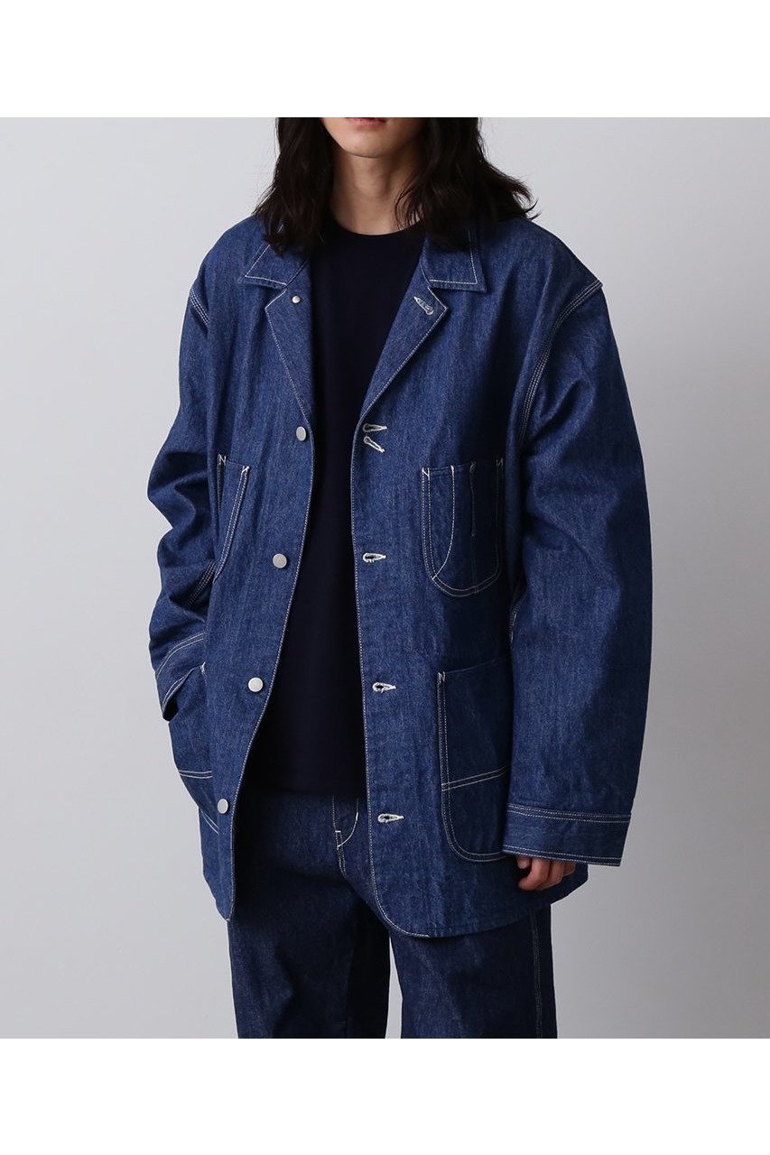 【イレーヴ/YLEVE】の【UNISEX】【Y】13oz オーガニック コットン デニム カバーオール ジャケット 人気、トレンドファッション・服の通販 founy(ファニー) 　ファッション　Fashion　レディースファッション　Fashion for Women　アウター　Coat / Outerwear Collection　レディースジャケット・軽アウター　Jackets　ブルゾンジャケット・スポーティアウター　Blouson Jackets　ユニセックス　Unisex, Genderless　インディゴ　Indigo Denim　オーガニック　Organic Cotton　クラシック　Classic, Timeless Style　ジャケット　Jacket, Outerwear　デニム　Denim, Jeans Material　ビッグ　Big, Oversized　ブルゾン　Blouson, Bomber Jacket　ワッシャー　Washer, Crinkled Finish　ワーク　Workwear, Utility Style　定番　Standard, Basic Item　新作・新入荷　New Arrivals / New In　other-7|ID: prp329100004686427 ipo3291000000033841522