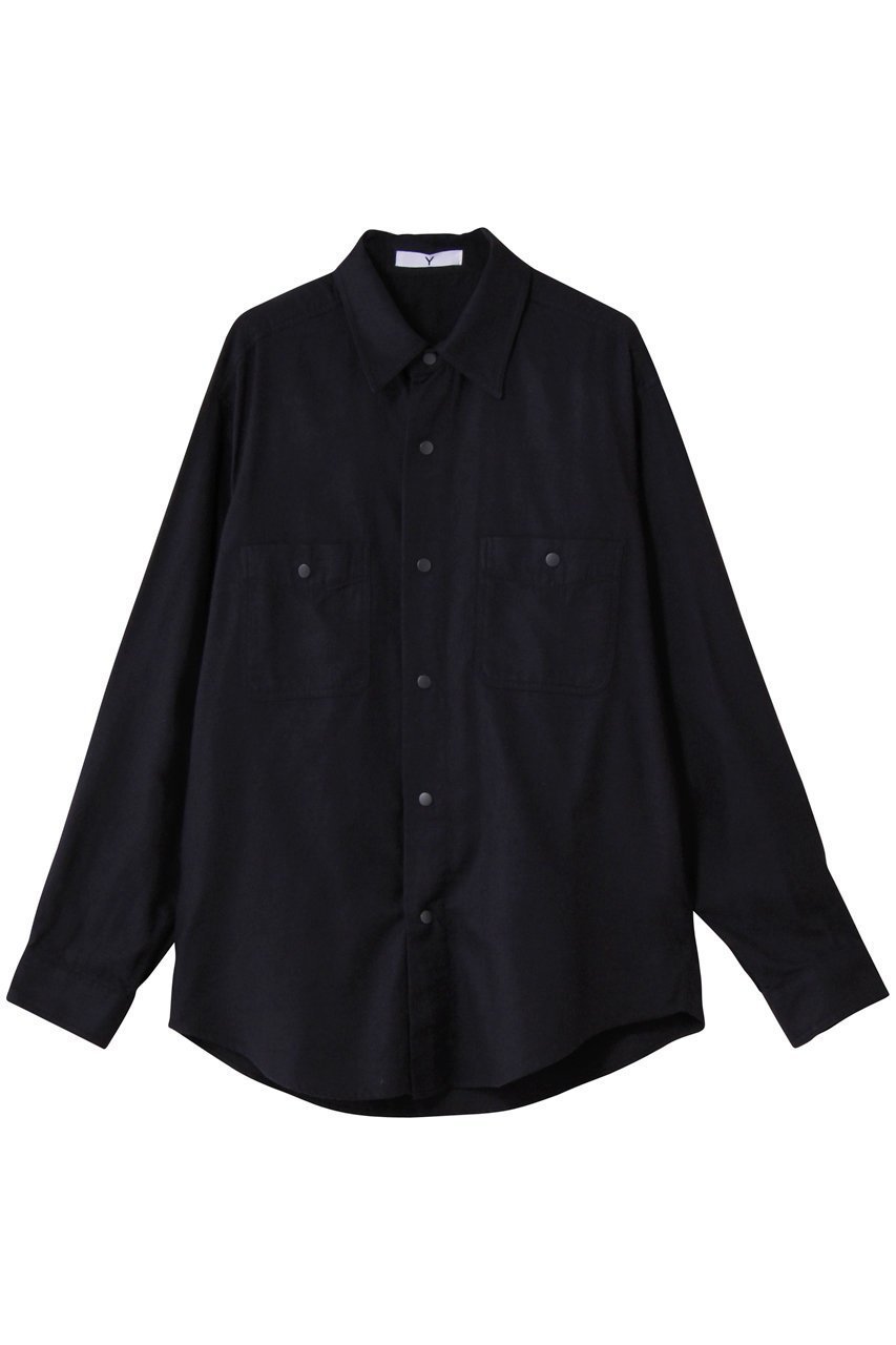 【イレーヴ/YLEVE】の【UNISEX】【Y】BRUSHED オーガニック コットン テンセル スナップ シャツ インテリア・キッズ・メンズ・レディースファッション・服の通販 founy(ファニー) 　ファッション　Fashion　レディースファッション　Fashion for Women　トップス・カットソー　Cut & Sew Tops　シャツ・ブラウス・オフィスカジュアル　Elegant Blouses & Button-Ups　ユニセックス　Unisex, Genderless　オーガニック　Organic Cotton　スリーブ　Sleeve, Long Sleeve / Short Sleeve　ロング　Long, Long-Length　新作・新入荷　New Arrivals / New In　ネイビー|ID: prp329100004686428 ipo3291000000033841526