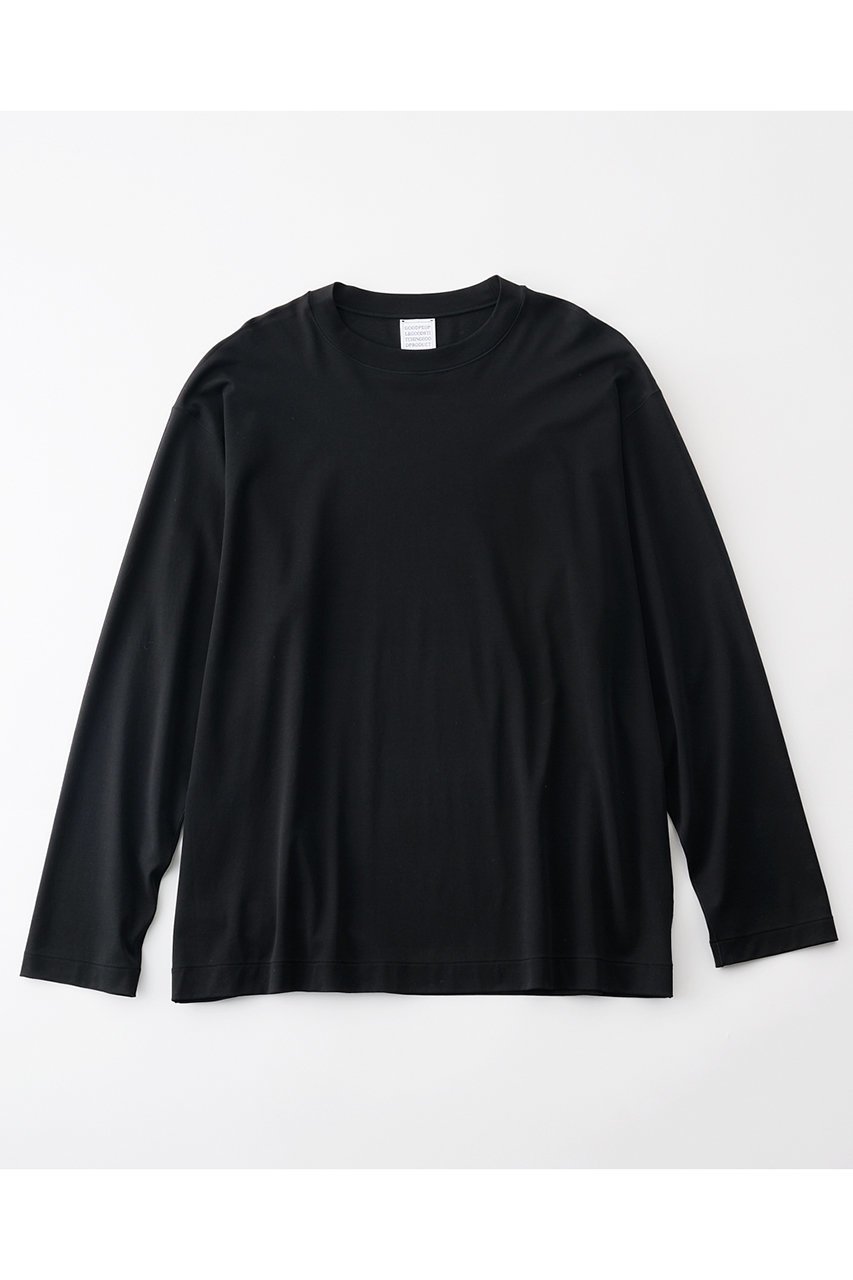 【グッド ピープル グッド ステッチング グッド プロダクト/GOOD PEOPLE GOOD STITCHING GOOD PRODUCT】の【UNISEX】クルーネック ロングスリーブ Tシャツ インテリア・キッズ・メンズ・レディースファッション・服の通販 founy(ファニー) 　ファッション　Fashion　レディースファッション　Fashion for Women　トップス・カットソー　Cut & Sew Tops　シャツ・ブラウス・オフィスカジュアル　Elegant Blouses & Button-Ups　ロングTシャツ・Tシャツ　Longline T-Shirts & Tees　カットソー・ベーシックTシャツ　Cut-and-Sewn Tops / Stretch Tees & Basics　ユニセックス　Unisex, Genderless　インナー　Innerwear　スリーブ　Sleeve, Long Sleeve / Short Sleeve　レギュラー　Regular, Standard Fit　ロング　Long, Long-Length　定番　Standard, Basic Item　新作・新入荷　New Arrivals / New In　ブラック|ID: prp329100004686434 ipo3291000000033841579