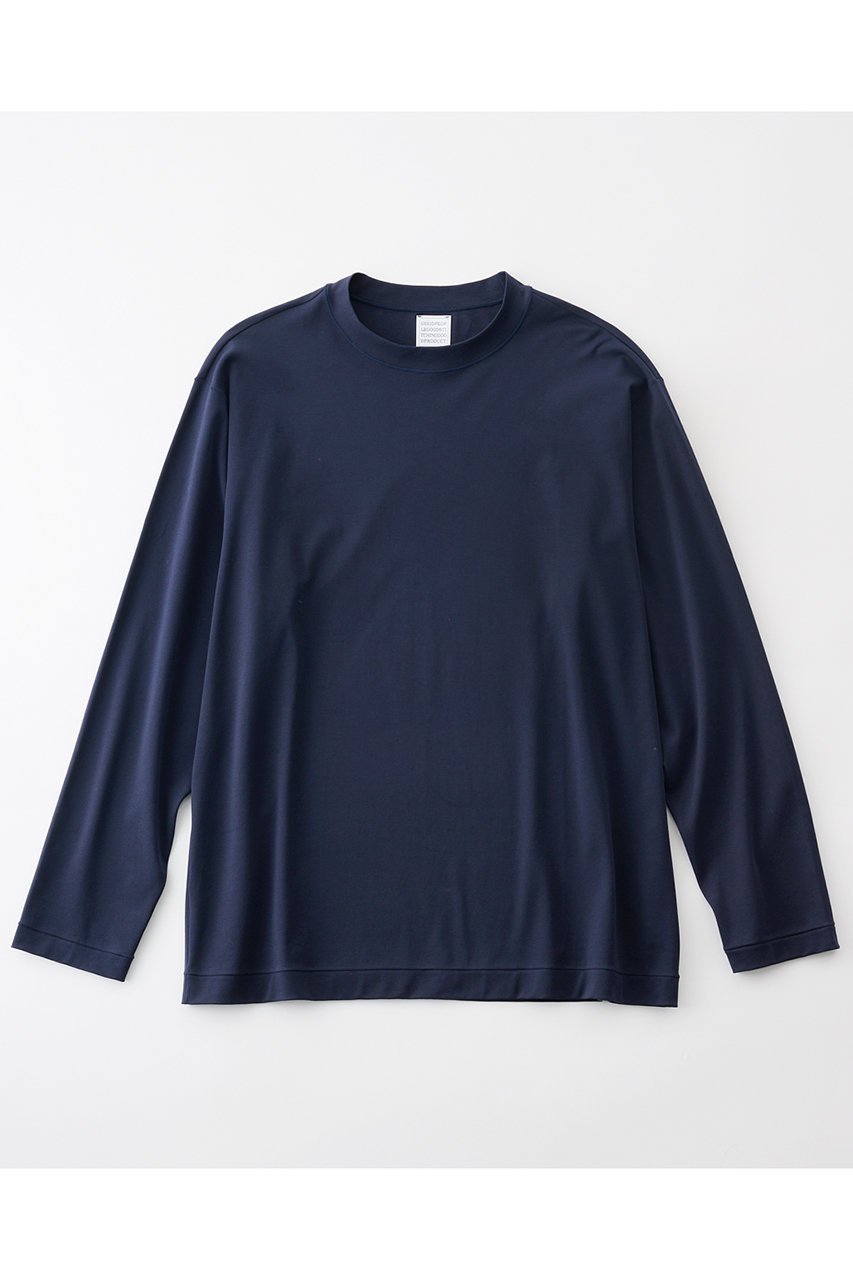 【グッド ピープル グッド ステッチング グッド プロダクト/GOOD PEOPLE GOOD STITCHING GOOD PRODUCT】の【UNISEX】クルーネック ロングスリーブ Tシャツ インテリア・キッズ・メンズ・レディースファッション・服の通販 founy(ファニー) 　ファッション　Fashion　レディースファッション　Fashion for Women　トップス・カットソー　Cut & Sew Tops　シャツ・ブラウス・オフィスカジュアル　Elegant Blouses & Button-Ups　ロングTシャツ・Tシャツ　Longline T-Shirts & Tees　カットソー・ベーシックTシャツ　Cut-and-Sewn Tops / Stretch Tees & Basics　ユニセックス　Unisex, Genderless　インナー　Innerwear　スリーブ　Sleeve, Long Sleeve / Short Sleeve　レギュラー　Regular, Standard Fit　ロング　Long, Long-Length　定番　Standard, Basic Item　新作・新入荷　New Arrivals / New In　ネイビー|ID: prp329100004686434 ipo3291000000033841580