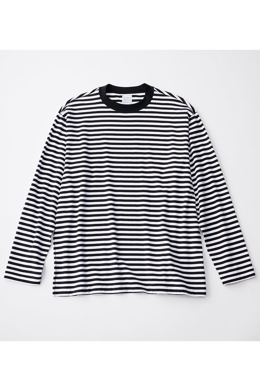 【グッド ピープル グッド ステッチング グッド プロダクト/GOOD PEOPLE GOOD STITCHING GOOD PRODUCT】の【UNISEX】クルーネック ロングスリーブ Tシャツ インテリア・キッズ・メンズ・レディースファッション・服の通販 founy(ファニー) 　ファッション　Fashion　レディースファッション　Fashion for Women　トップス・カットソー　Cut & Sew Tops　シャツ・ブラウス・オフィスカジュアル　Elegant Blouses & Button-Ups　ロングTシャツ・Tシャツ　Longline T-Shirts & Tees　カットソー・ベーシックTシャツ　Cut-and-Sewn Tops / Stretch Tees & Basics　ユニセックス　Unisex, Genderless　インナー　Innerwear　スリーブ　Sleeve, Long Sleeve / Short Sleeve　レギュラー　Regular, Standard Fit　ロング　Long, Long-Length　定番　Standard, Basic Item　新作・新入荷　New Arrivals / New In　ホワイト×ブラック|ID: prp329100004686434 ipo3291000000033841581