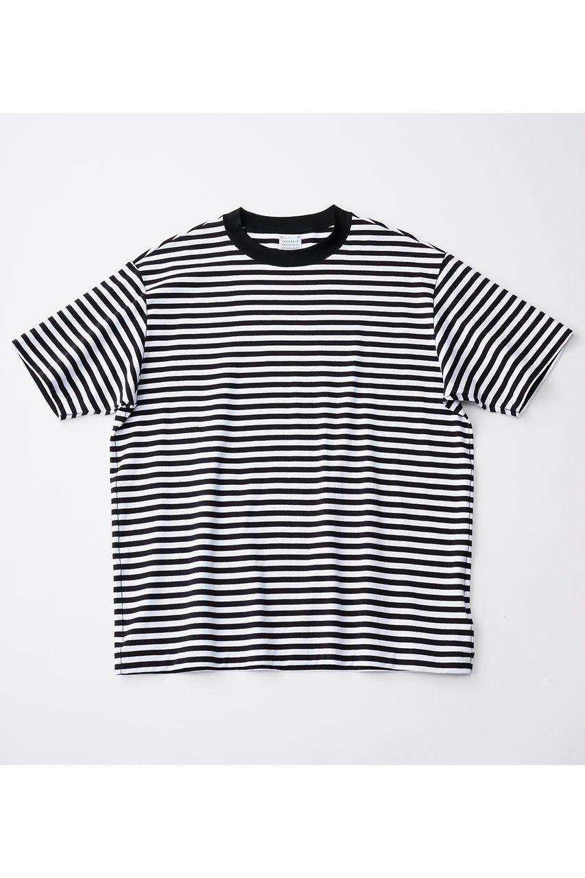 【グッド ピープル グッド ステッチング グッド プロダクト/GOOD PEOPLE GOOD STITCHING GOOD PRODUCT】の【UNISEX】クルーネック ショートスリーブ Tシャツ インテリア・キッズ・メンズ・レディースファッション・服の通販 founy(ファニー) 　ファッション　Fashion　レディースファッション　Fashion for Women　トップス・カットソー　Cut & Sew Tops　シャツ・ブラウス・オフィスカジュアル　Elegant Blouses & Button-Ups　ロングTシャツ・Tシャツ　Longline T-Shirts & Tees　カットソー・ベーシックTシャツ　Cut-and-Sewn Tops / Stretch Tees & Basics　ユニセックス　Unisex, Genderless　インナー　Innerwear　ショート　Short, Short Length　スリーブ　Sleeve, Long Sleeve / Short Sleeve　レギュラー　Regular, Standard Fit　定番　Standard, Basic Item　新作・新入荷　New Arrivals / New In　ホワイト×ブラック|ID: prp329100004686435 ipo3291000000033841587