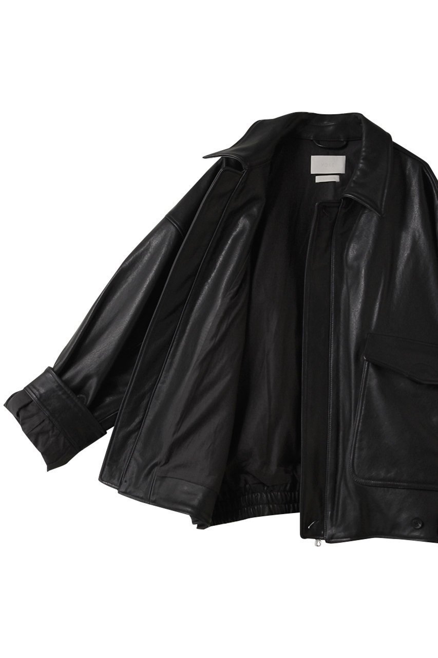 【ヨーク/YOKE】の【UNISEX】レザー フライト ジャケット 人気、トレンドファッション・服の通販 founy(ファニー) 　ファッション　Fashion　レディースファッション　Fashion for Women　アウター　Coat / Outerwear Collection　レディースジャケット・軽アウター　Jackets　ユニセックス　Unisex, Genderless　ジャケット　Jacket, Outerwear　プリーツ　Pleats, Pleated　ポケット　Pocket, Pocket Detail　ミリタリー　Military, Army Style　other-6|ID: prp329100004686440 ipo3291000000035616761