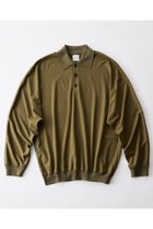 【グッド ピープル グッド ステッチング グッド プロダクト/GOOD PEOPLE GOOD STITCHING GOOD PRODUCT / MEN】の【MEN】Reduced Collar ドルマンスリーブ ニット ポロ グレーカーキ|ID:prp329100004686442