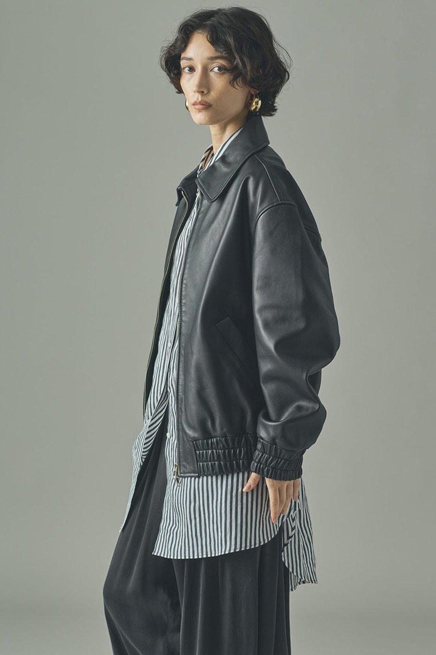 【カレンソロジー/Curensology】の【GELLI】 LEATHER/BS ブルゾン 人気、トレンドファッション・服の通販 founy(ファニー) 　ファッション　Fashion　レディースファッション　Fashion for Women　アウター　Coat / Outerwear Collection　レディースジャケット・軽アウター　Jackets　ブルゾンジャケット・スポーティアウター　Blouson Jackets　クール　Cool, Chic　ショルダー　Shoulder, Shoulder Strap　ジャケット　Jacket, Outerwear　ドロップ　Drop Shoulder, Dropped Style　ブルゾン　Blouson, Bomber Jacket　エレガント 上品　Elegant　別注　Limited Edition, Custom Order　other-2|ID: prp329100004686443 ipo3291000000036203781